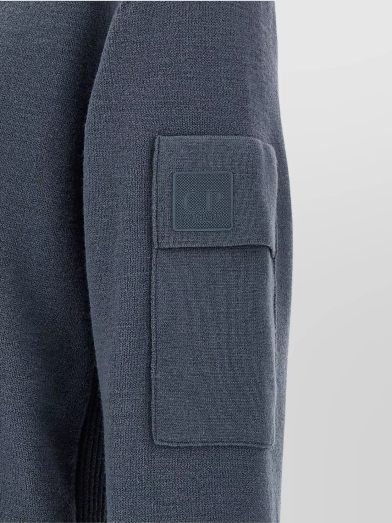 C.p. Company Half Zip Sweater With Arm Patch Pocket