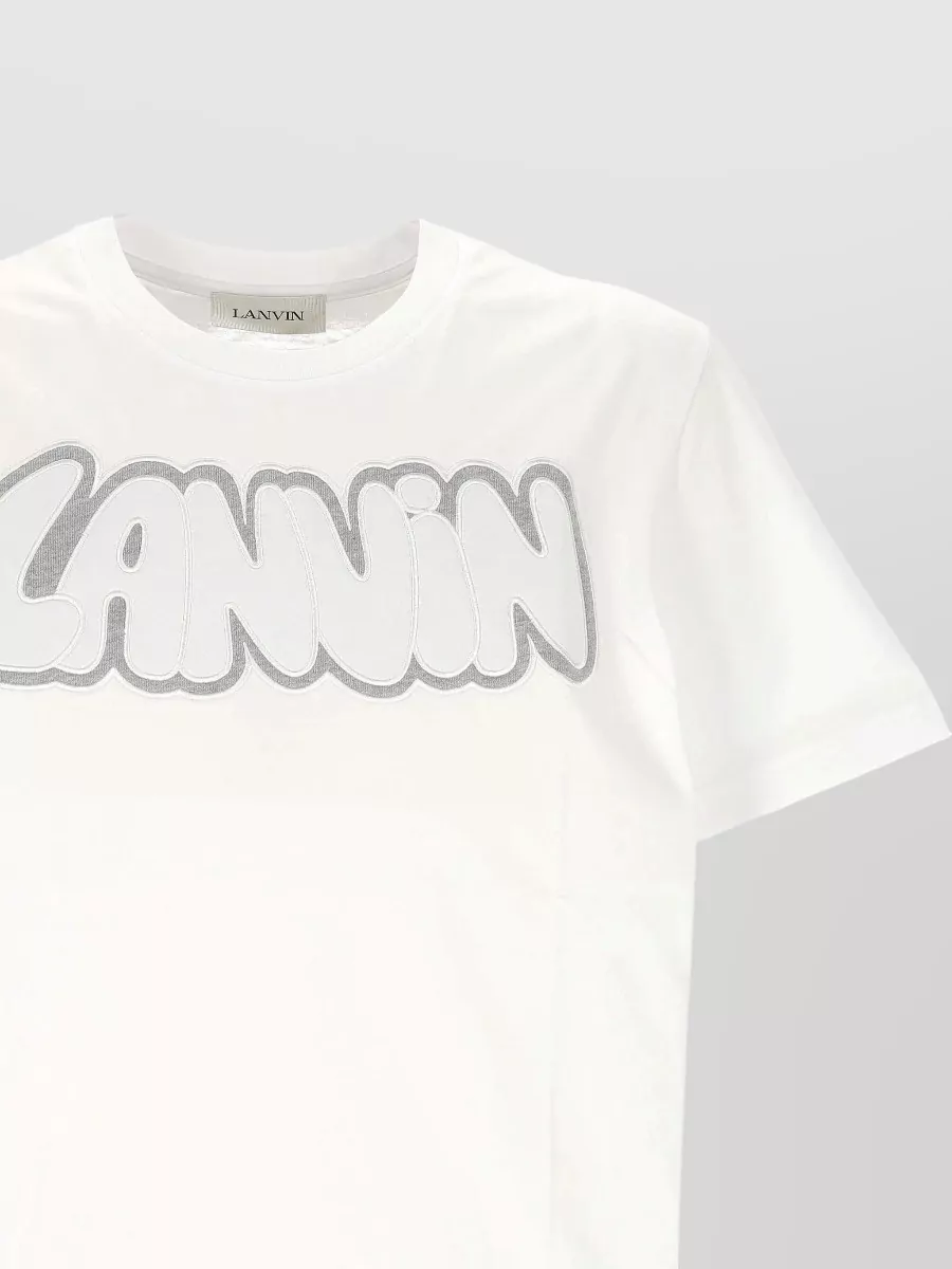 Lanvin Embroidered Logo Cotton T-Shirt