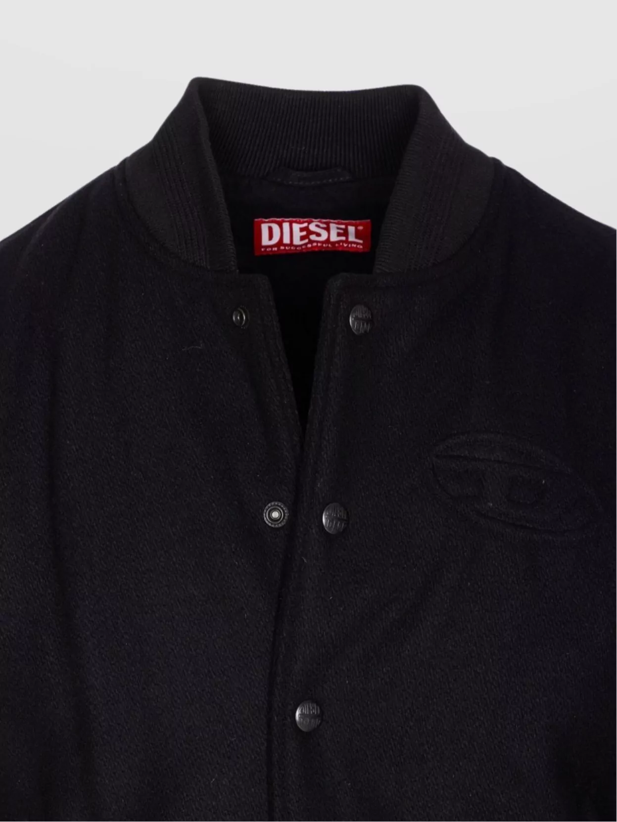 Diesel Crewneck Jacket Ribbed Trims