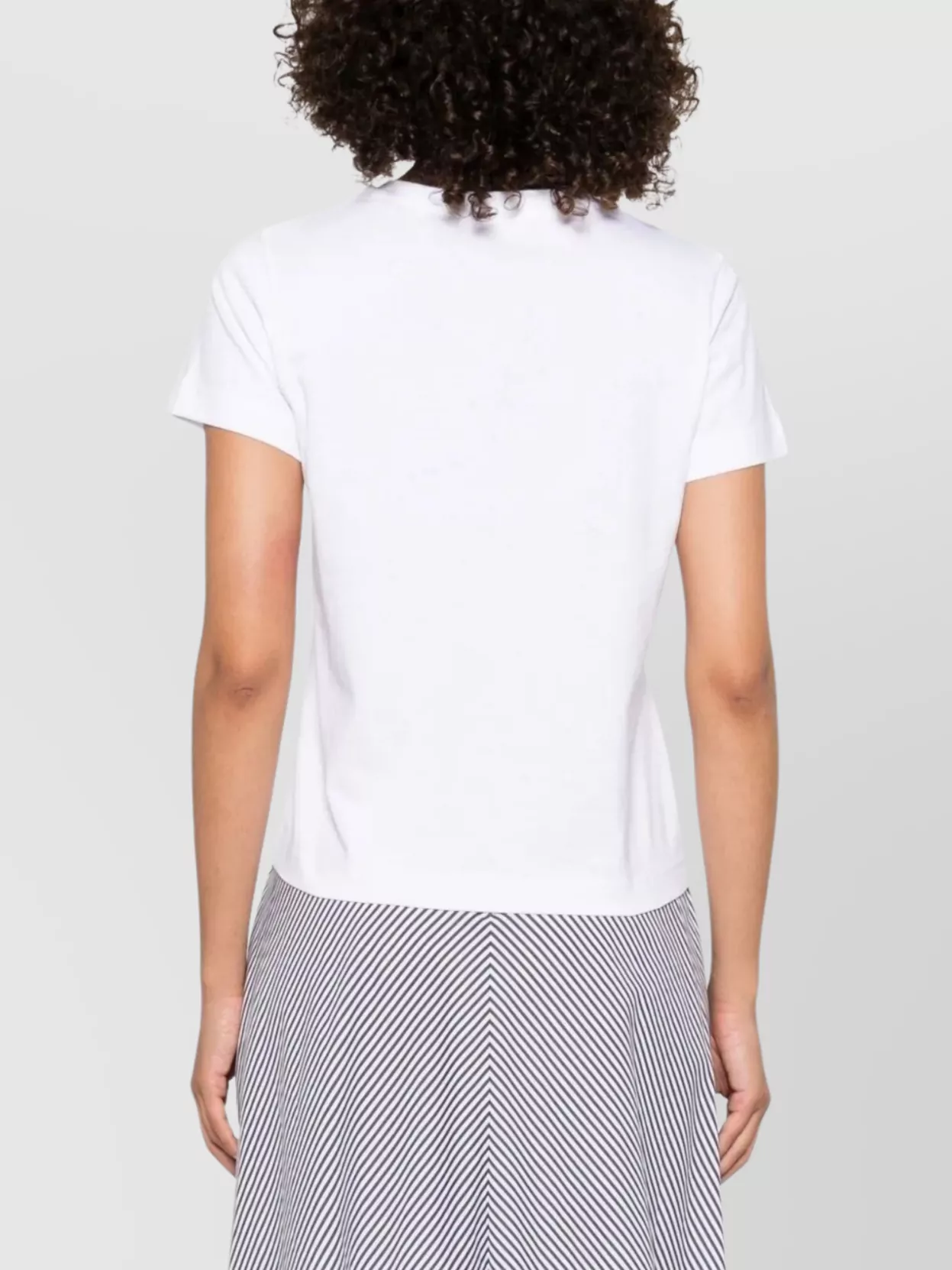 Moncler Heart Motif Short Sleeve Crew Neck Top