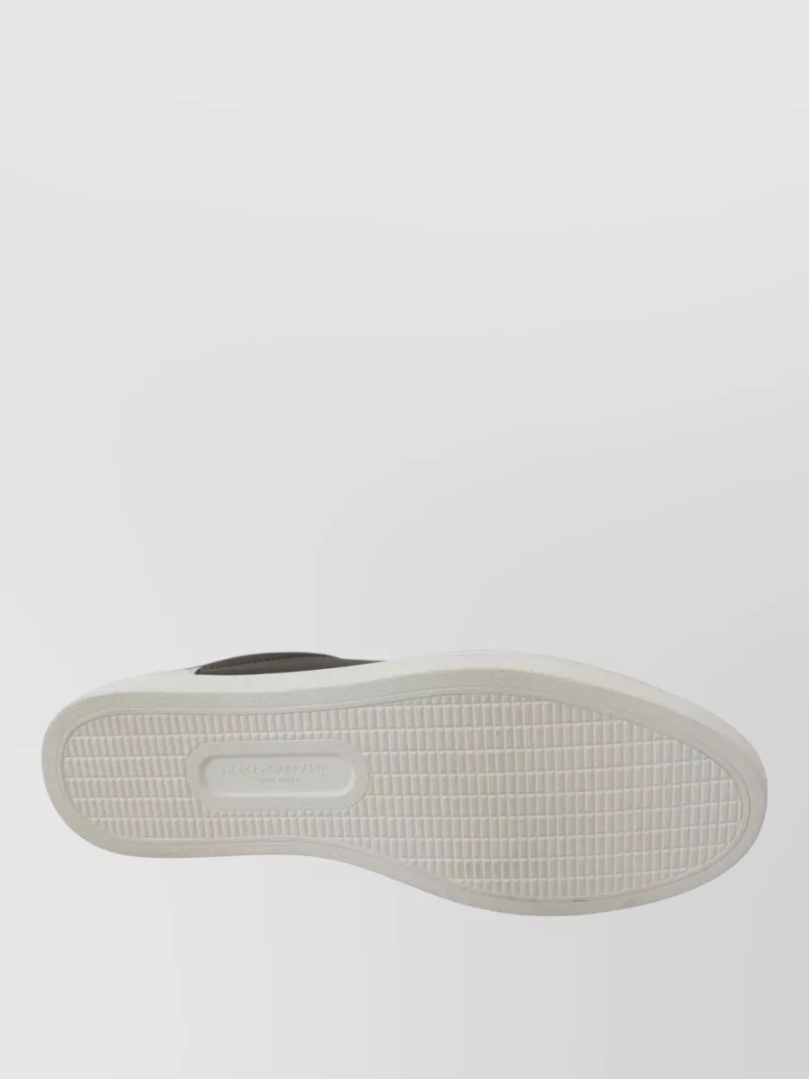 Dolce&Gabbana Leather Low-Top Lace-Up Sneakers