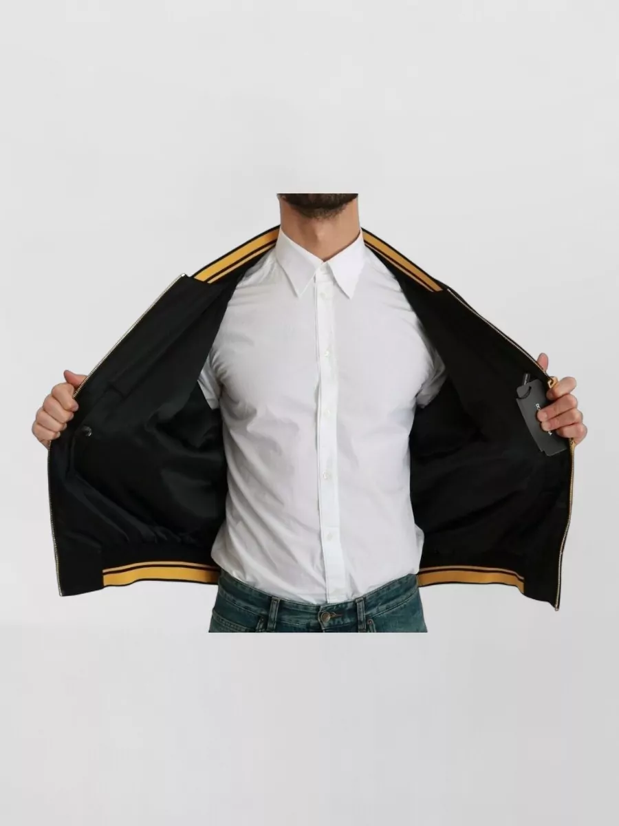Dolce&Gabbana Silk Printed Bomber Jacket