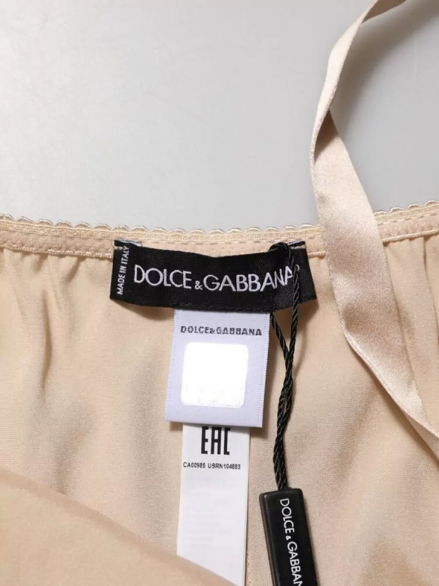 Dolce&Gabbana Silk Lace Trim Mini Dress
