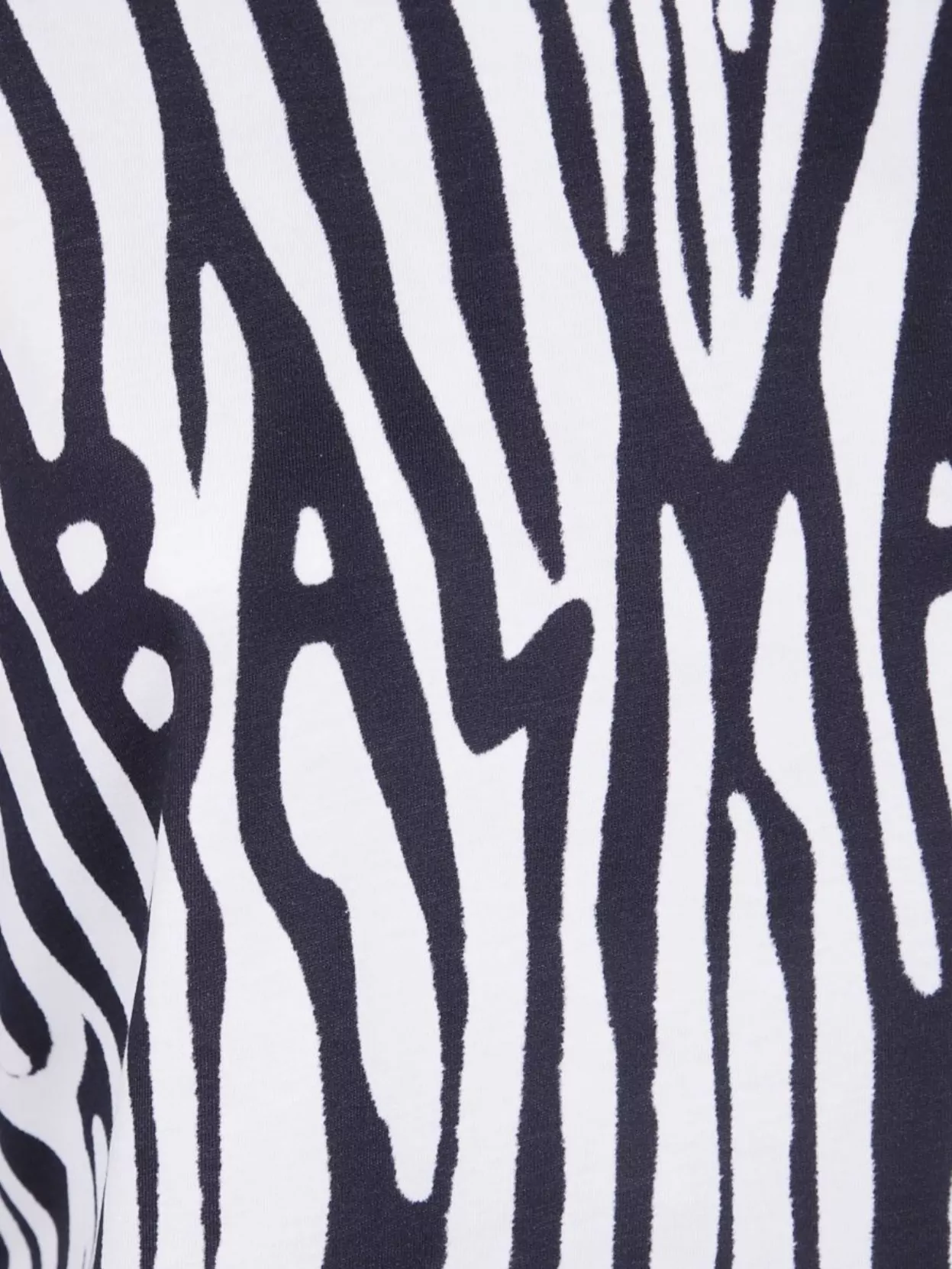 Balmain Zebra Print Short Sleeve Crop Top
