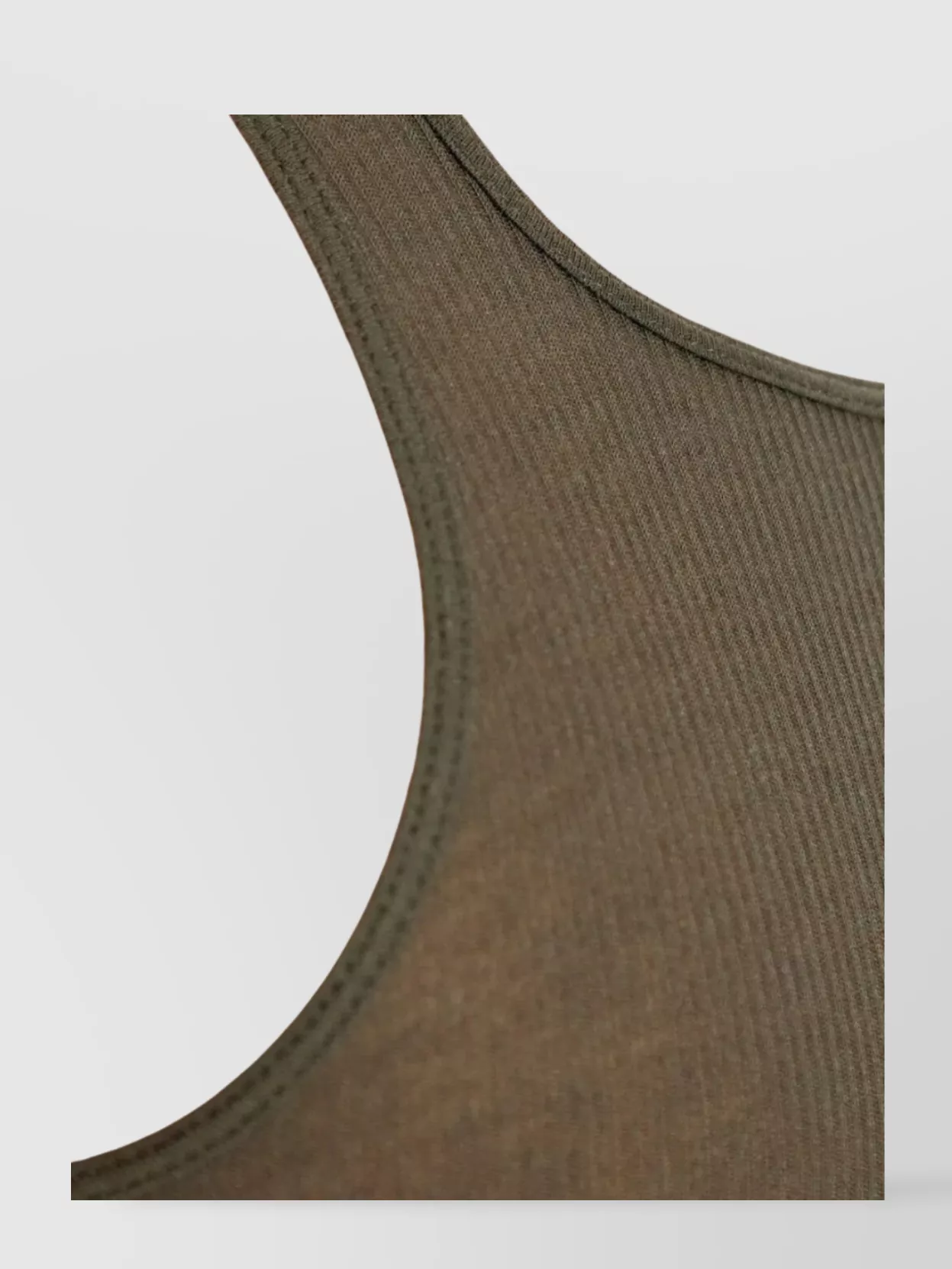 Rick Owens Ribbed Racerback Tank Top In Gray