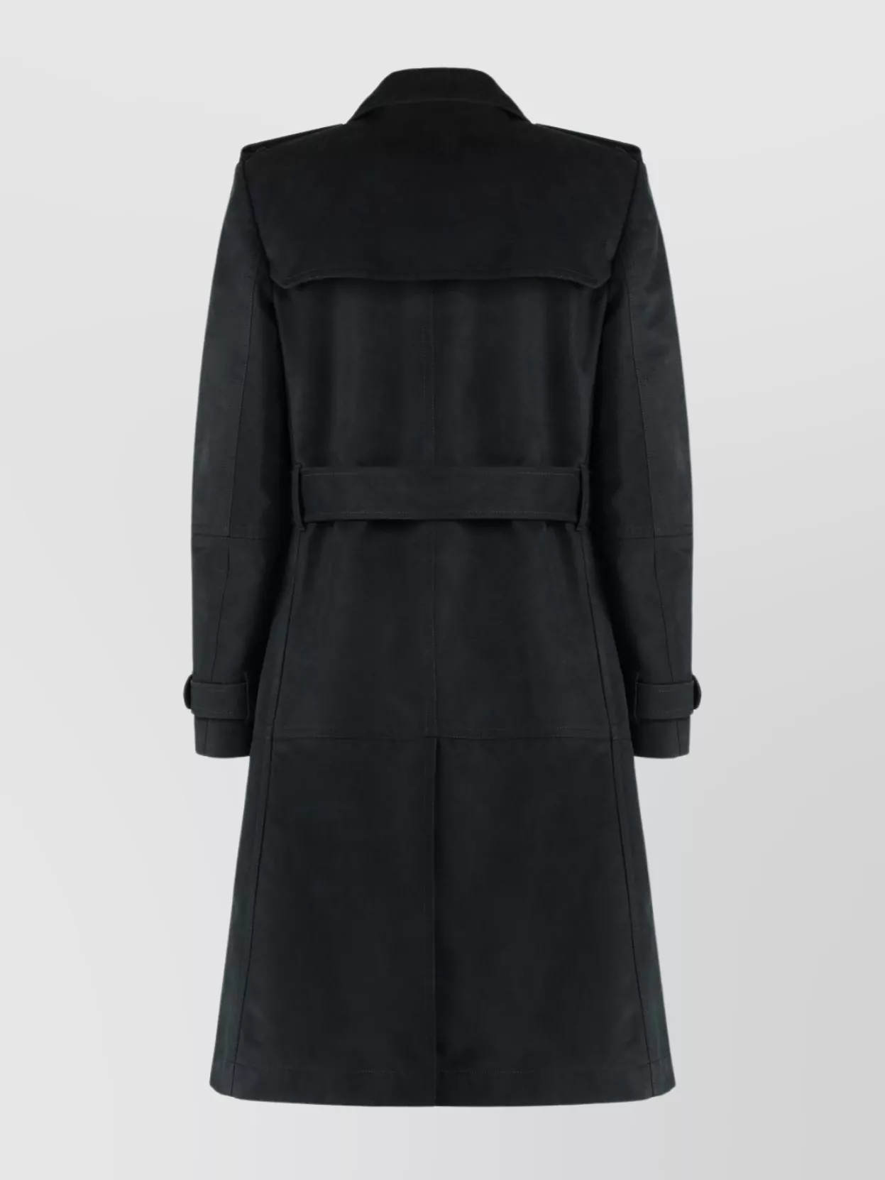 Burberry Belted Cotton Trench Coat With Storm Shield