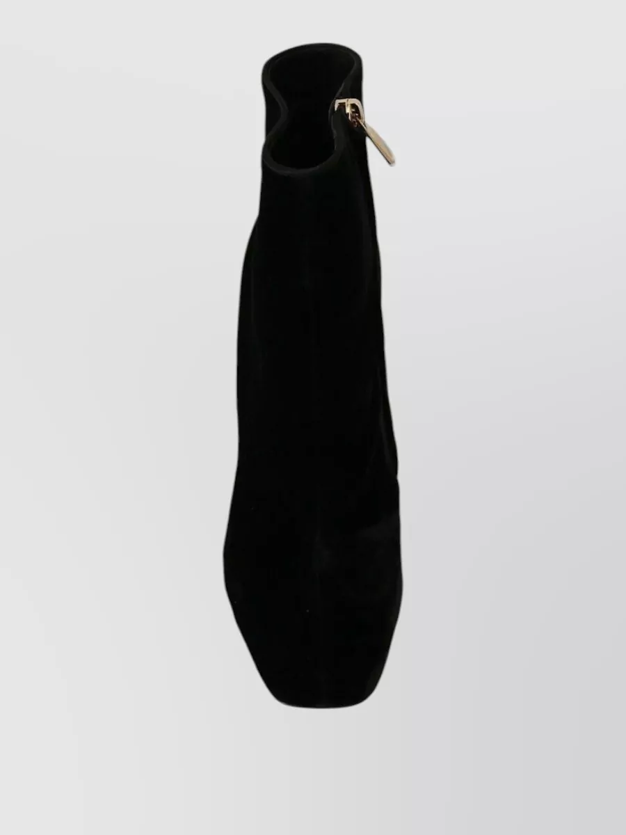 Dolce&Gabbana Velvet Crystal-Embellished Ankle Boots