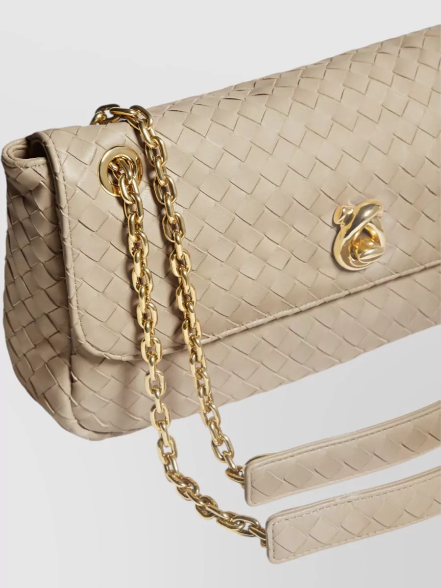 Bottega Veneta Knot Lock Leather Clutch Bag