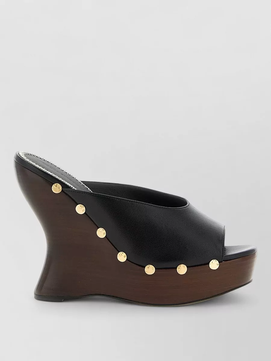 Magda Butrym leather studded wedge mules