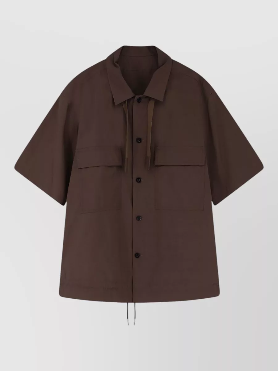 Sacai Cotton short-sleeve shirt jacket