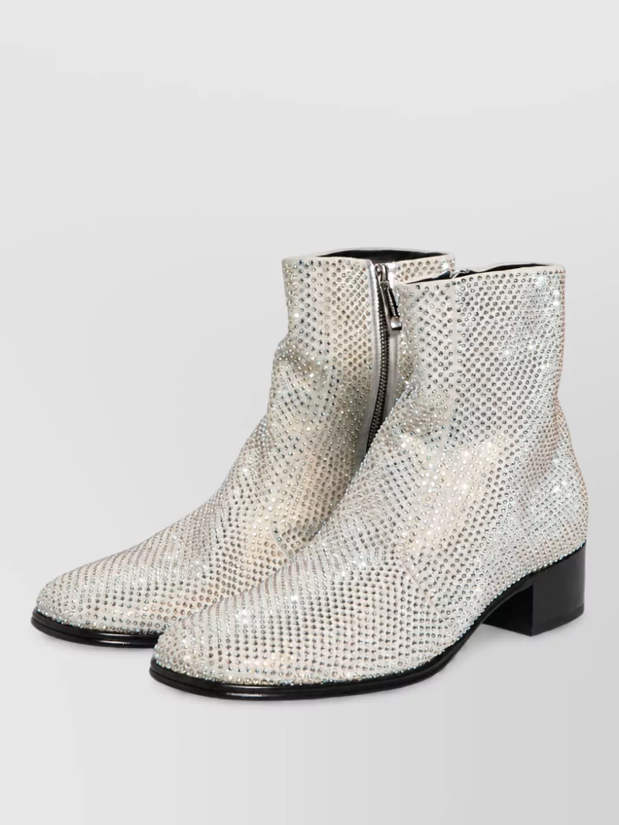 Dolce&Gabbana Crystal-Embellished Ankle Boots