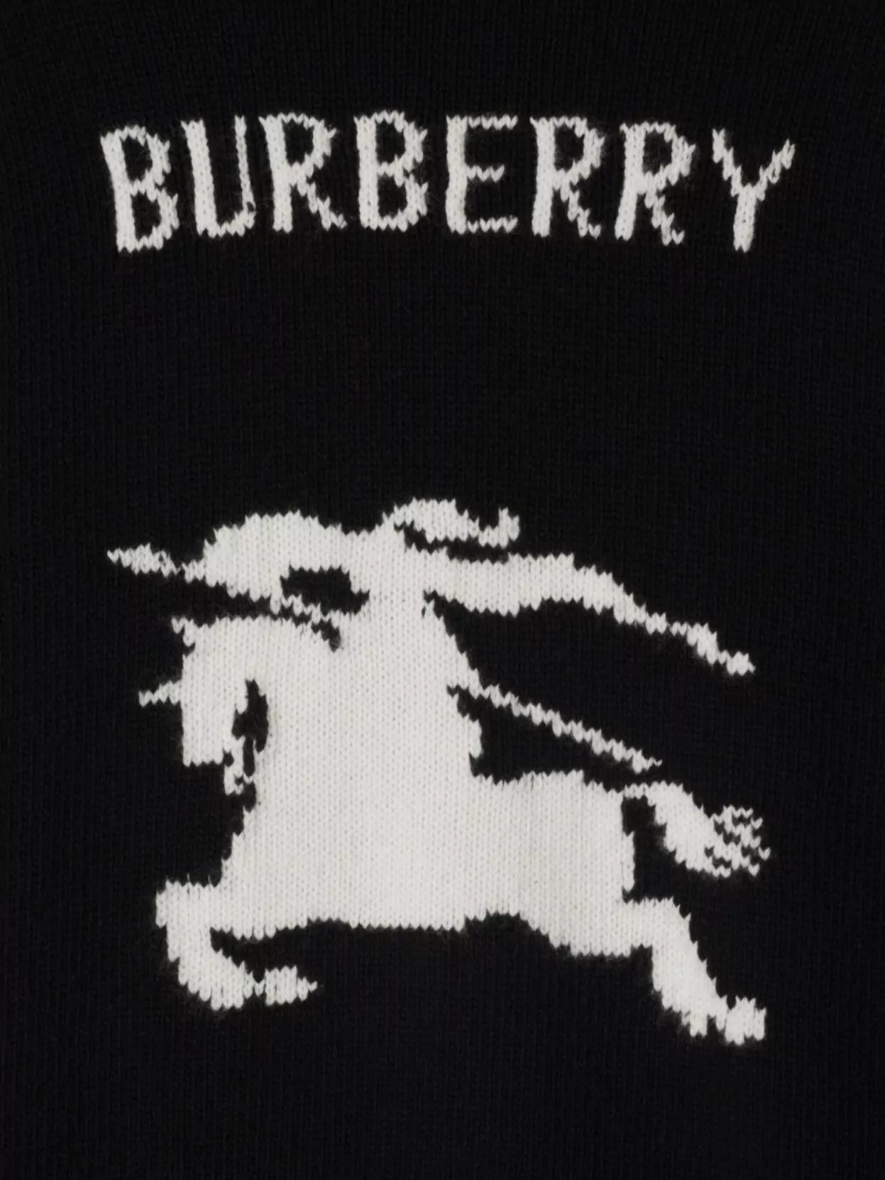 Burberry Cashmere Sweater With Bold Horse Graphic And Crew Neck