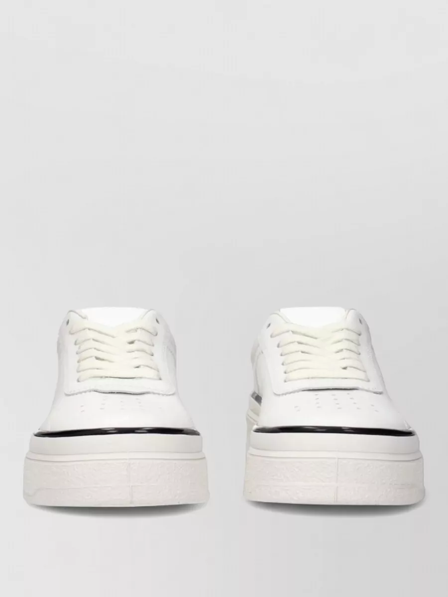 Jil Sander leather platform low-top sneakers
