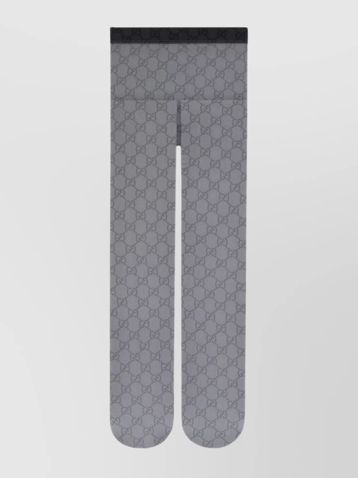 Gucci All-over Print Stretch Nylon Tights In Gray