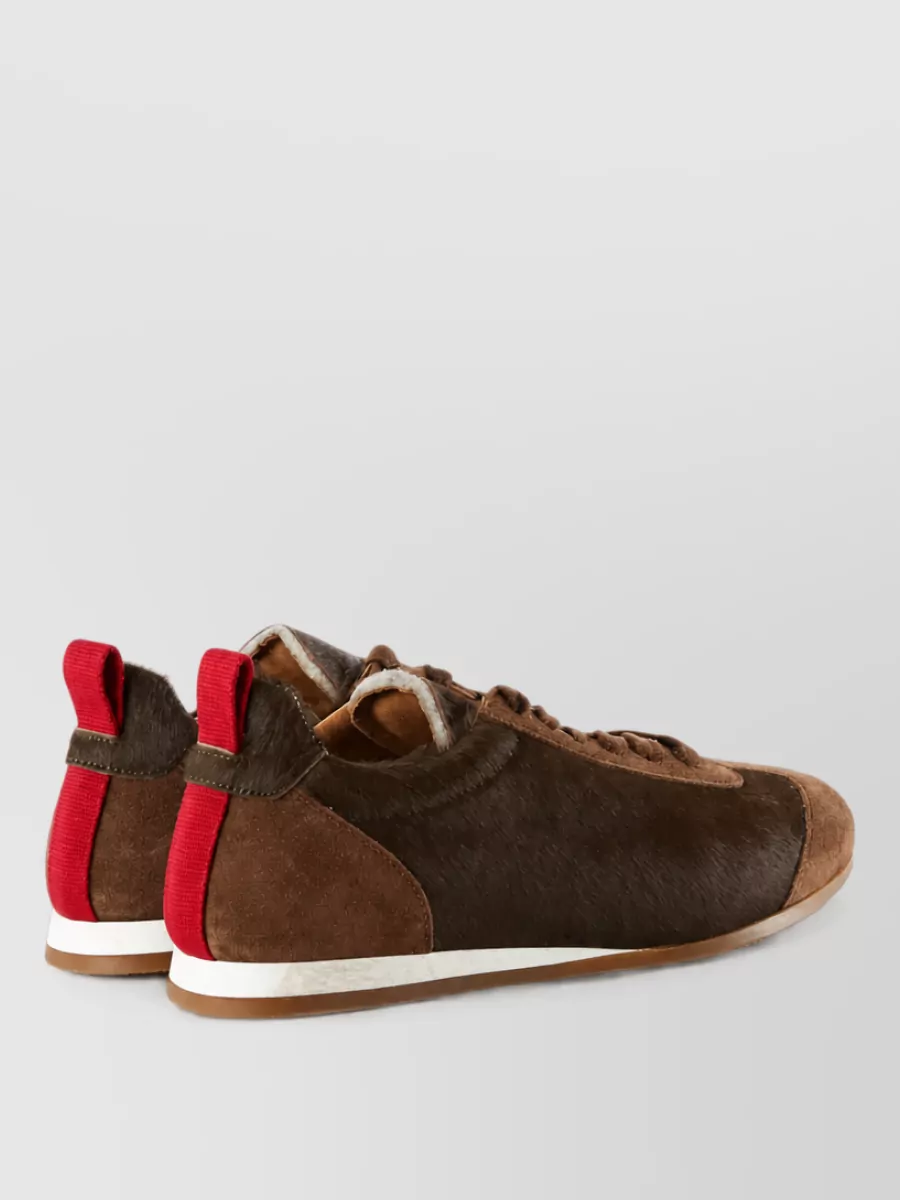 Uma Wang Calf Hair Low-Top Sneakers