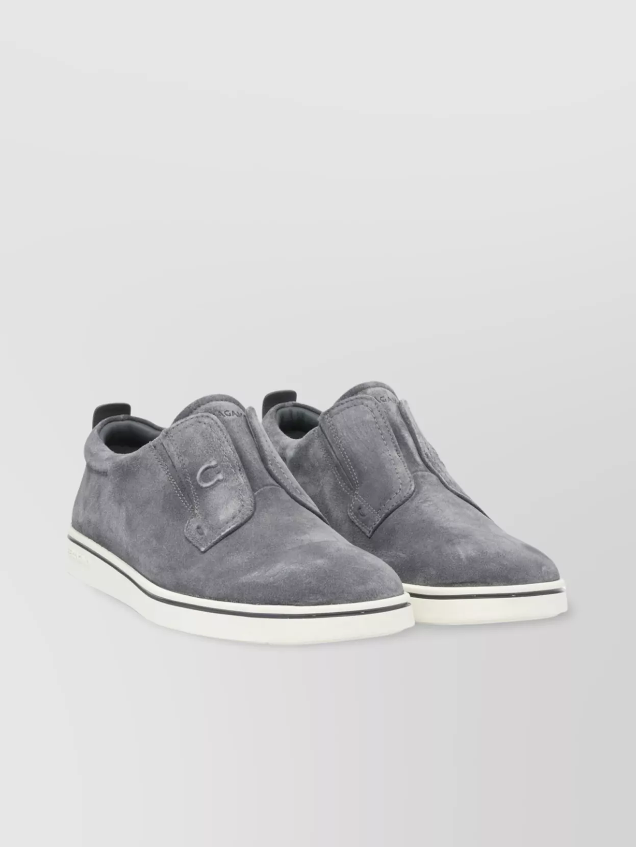 Ferragamo Slip-ons With Round Toe And Suede Upper