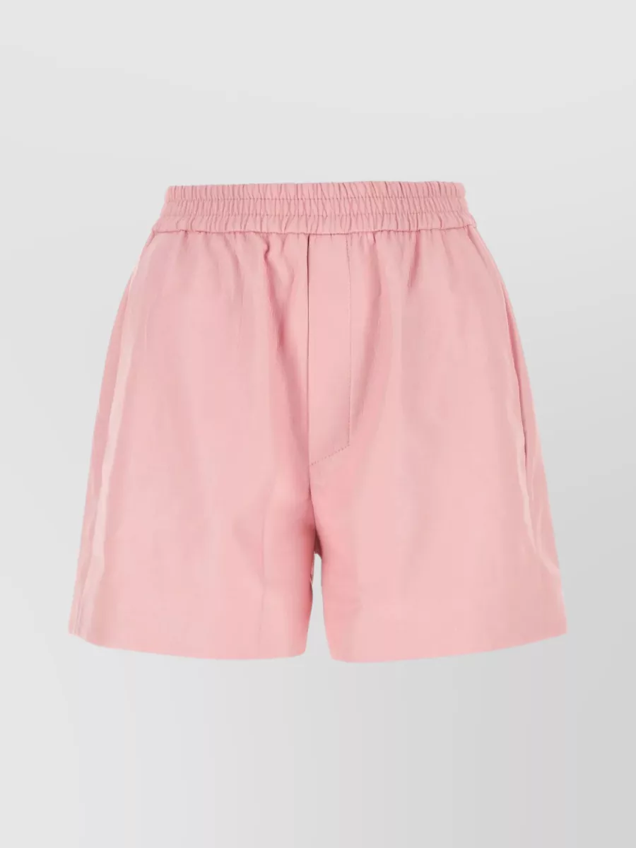 Shop Nanushka Brenna Elastic Waist Shorts In Pastel