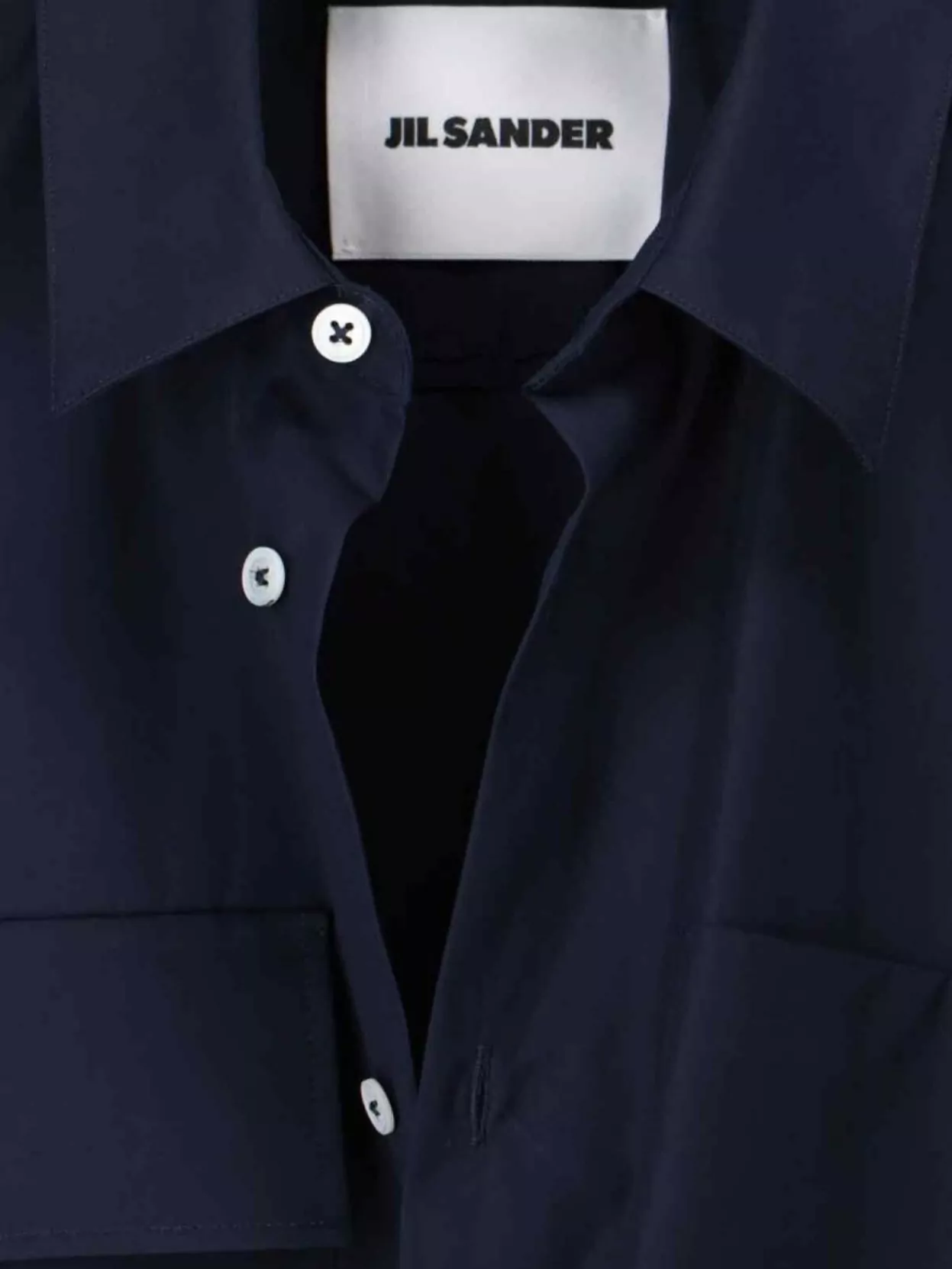Jil Sander Collared Shirt With Pocket And Long Sleeves