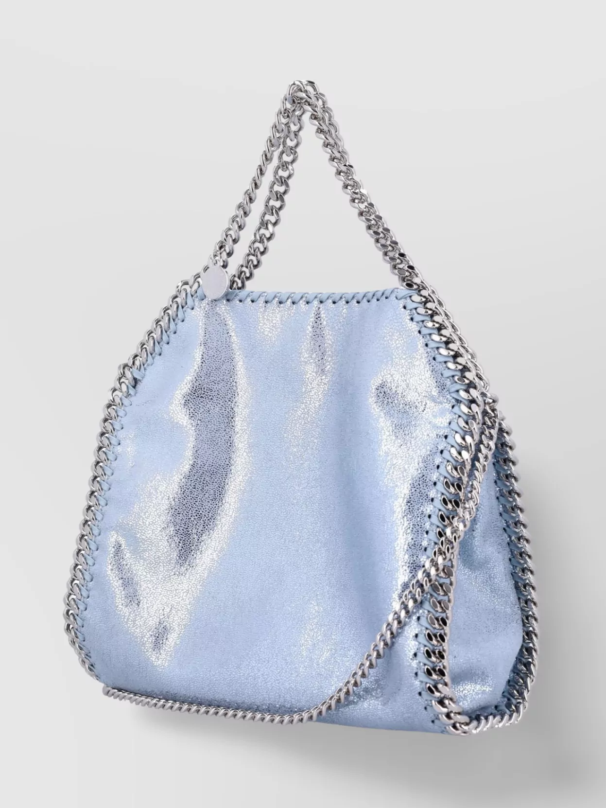 Stella Mccartney Small Chain Tote Bag With Metallic Finish