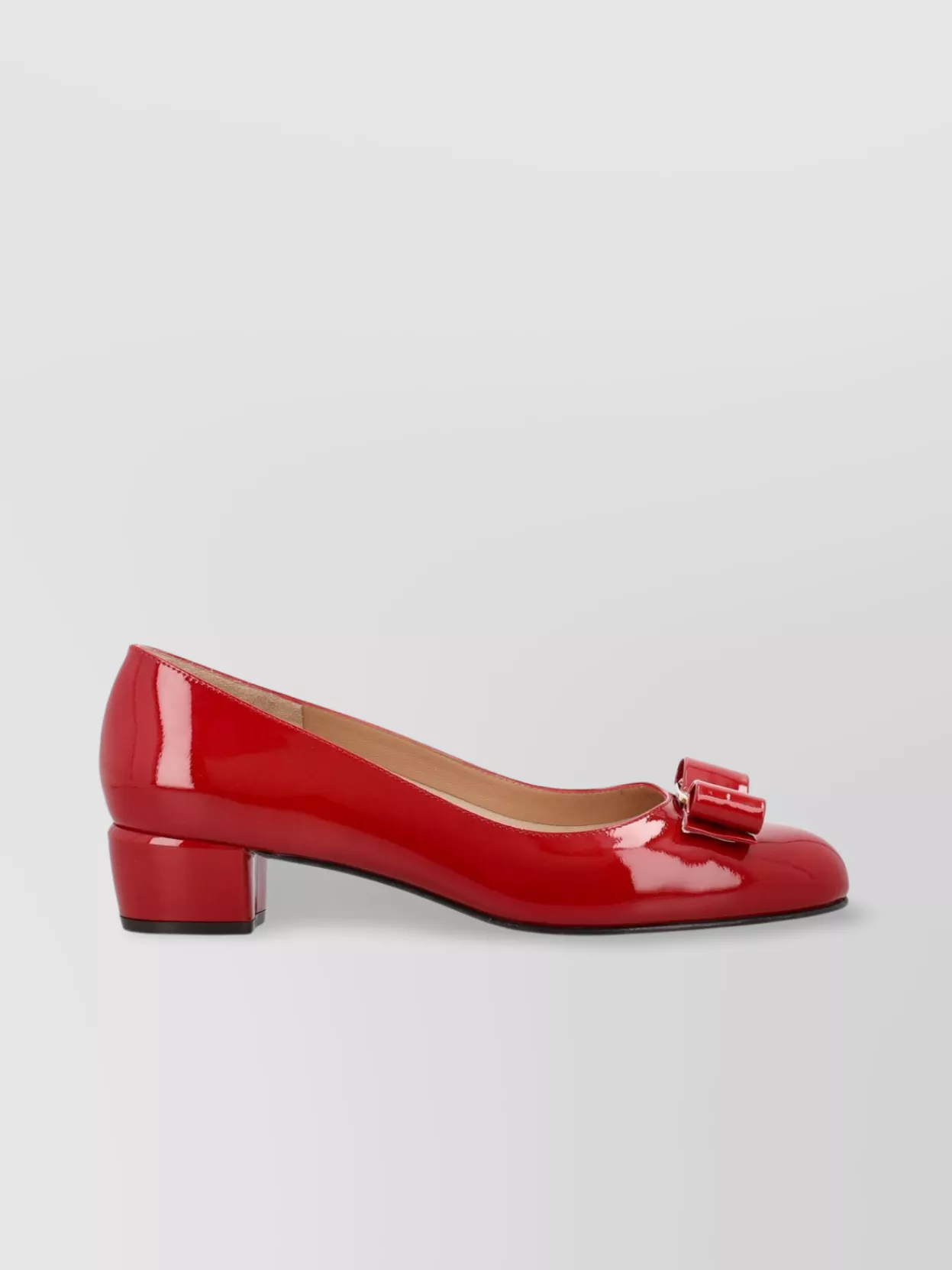 Ferragamo Bow Patent Ballerina Shoes