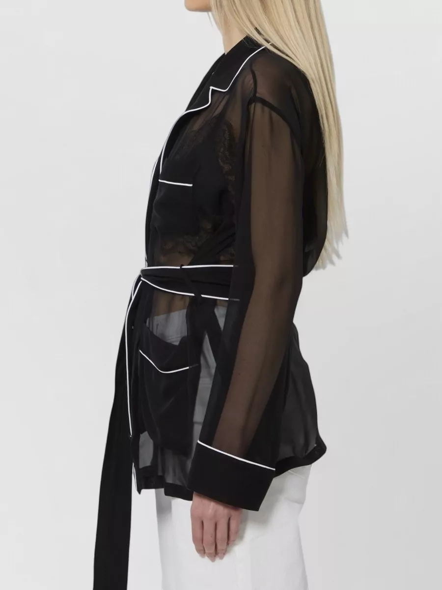 Dolce&Gabbana Silk Belted Shirt Robe