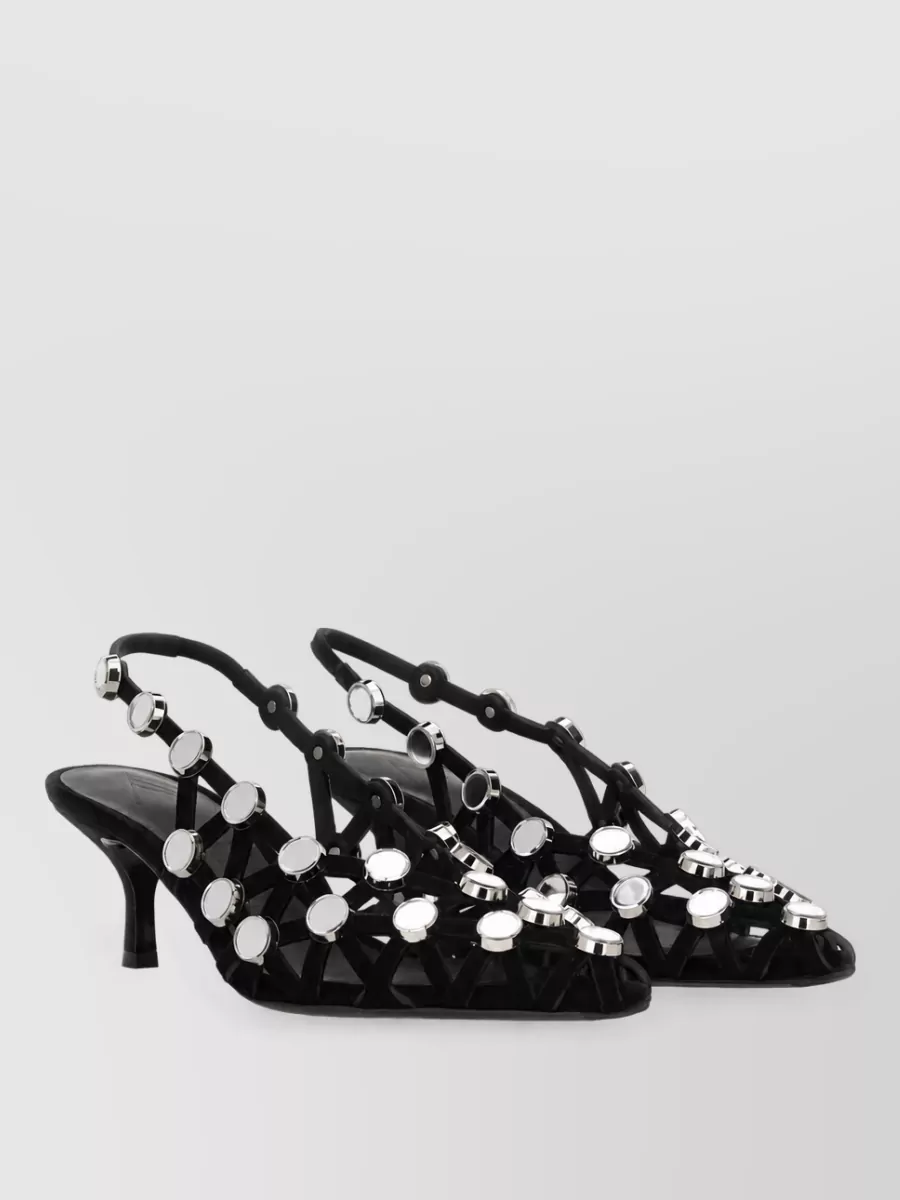The Attico Leather Slingback Mules