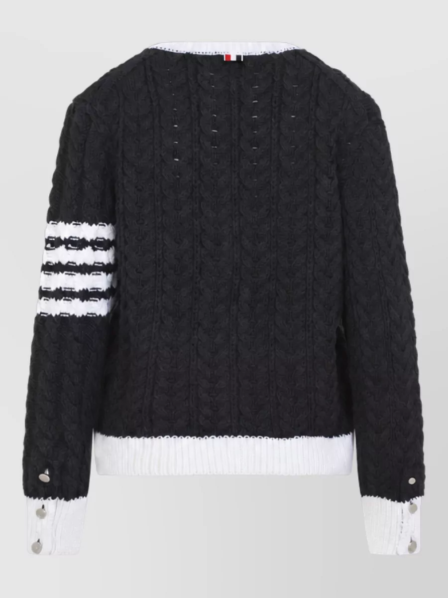 Thom Browne Wool Cable-Knit Cardigan