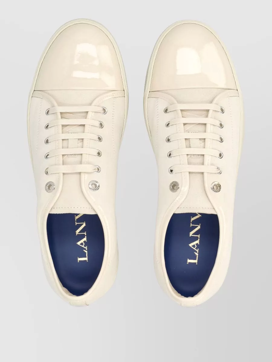 Lanvin Leather Lace-Up Sneakers