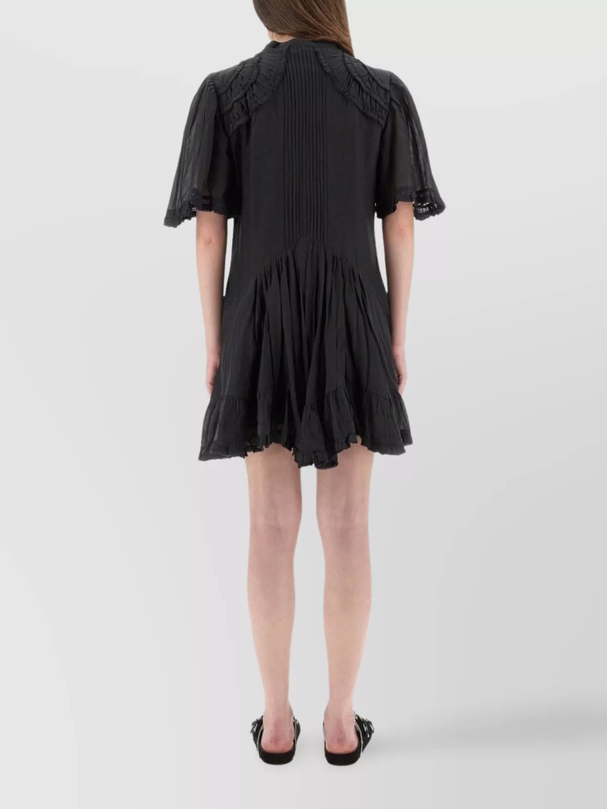 Isabel Marant Etoile Lace Trim Pleated Dress