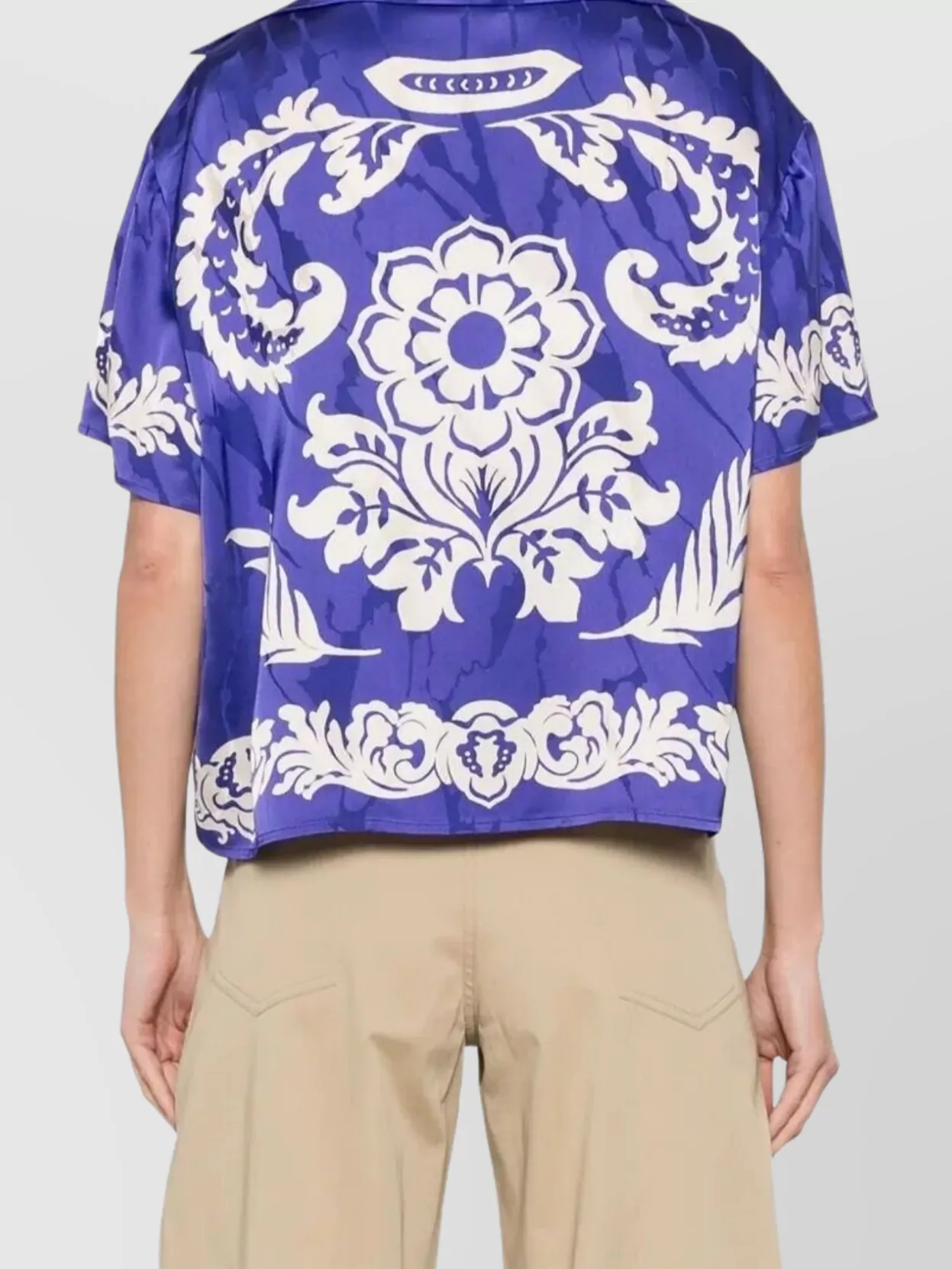Etro Blue Floral-print Viscose Shirt