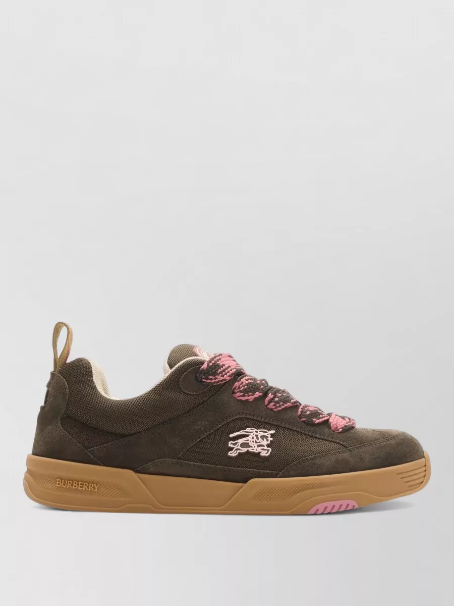 Burberry Suede Low-Top Sneakers