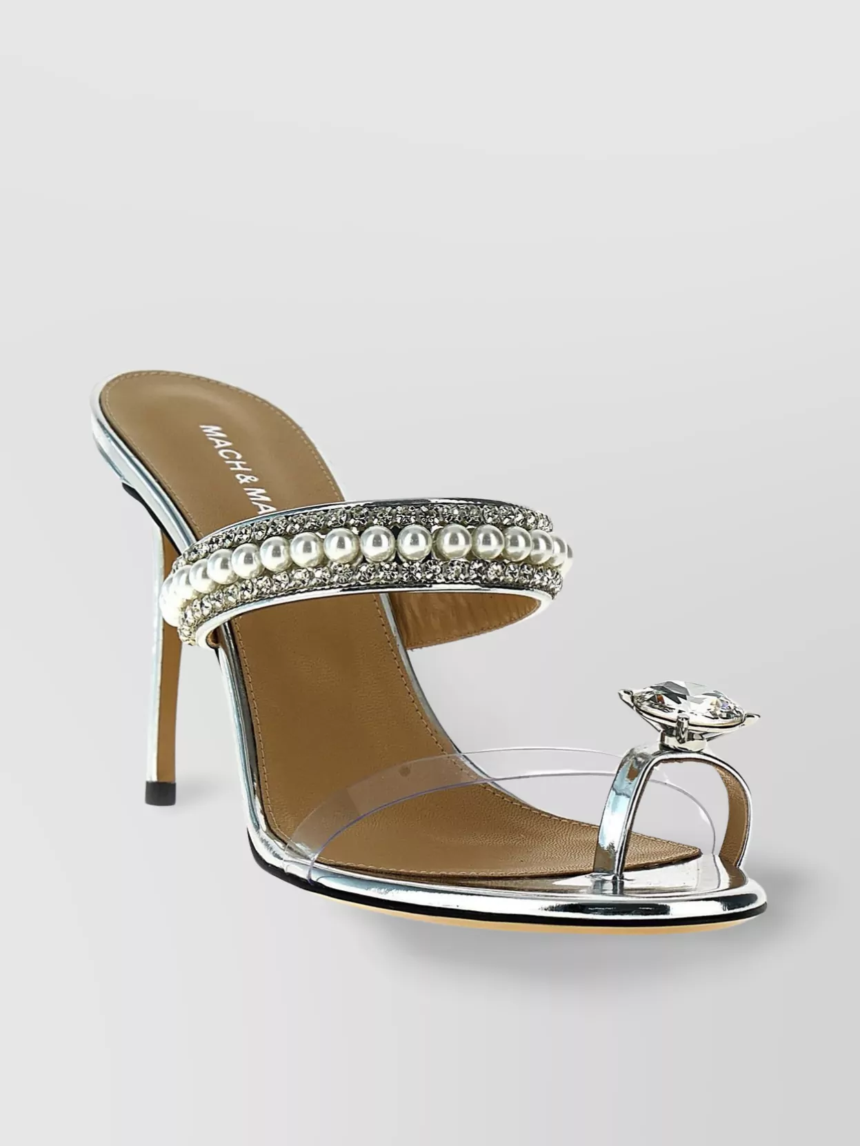 Shop Mach & Mach 'elizabeth's Diamond' Pearl And Rhinestone Sandals