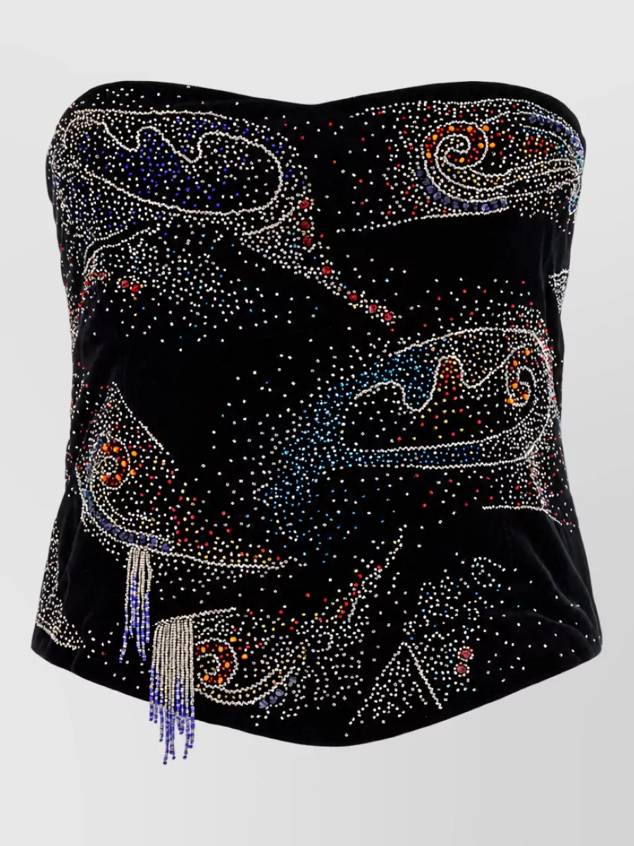 Isabel Marant velvet embellished bodice top