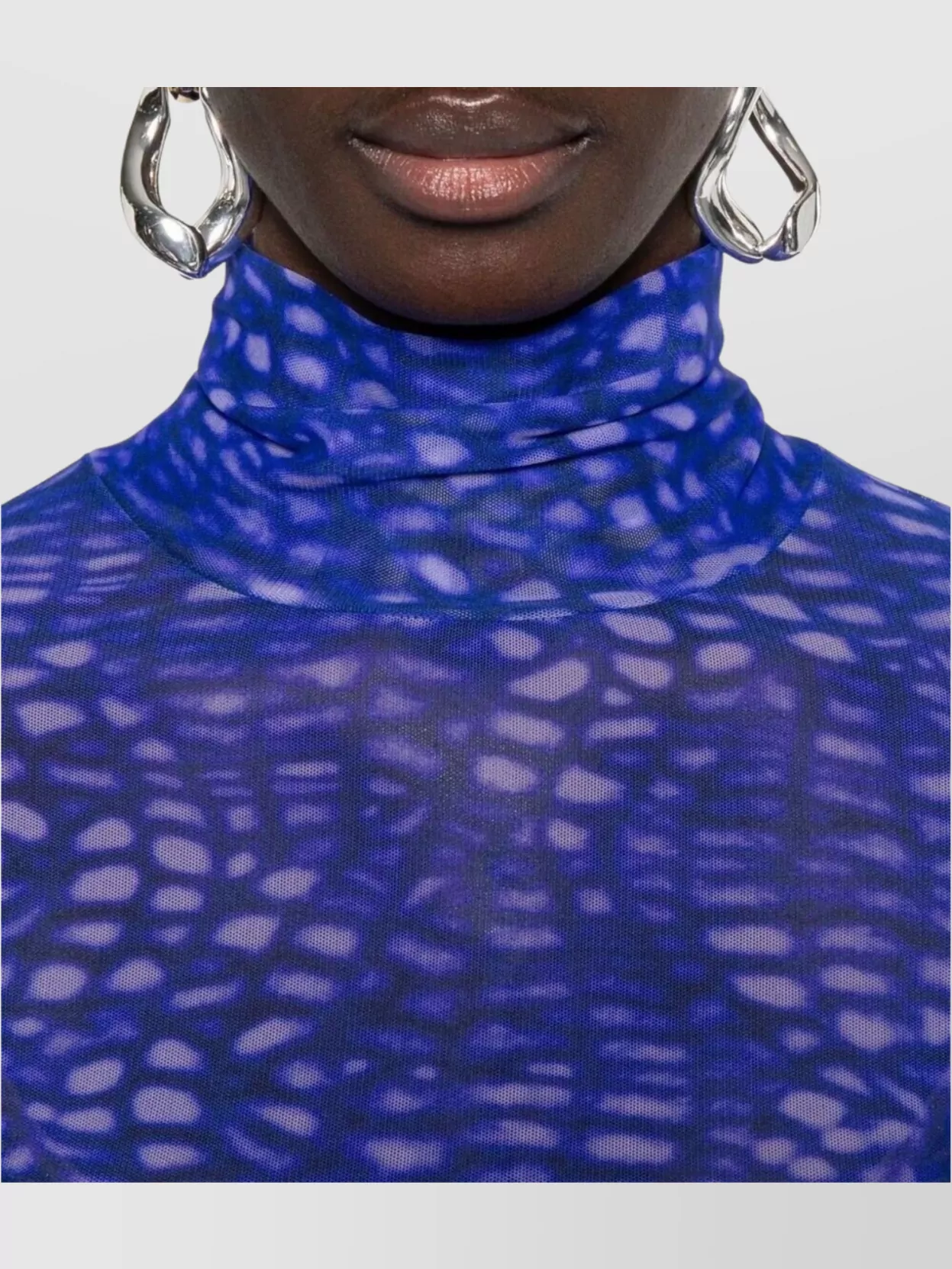 Dries Van Noten Abstract Pattern Long Sleeve Turtleneck Knitwear