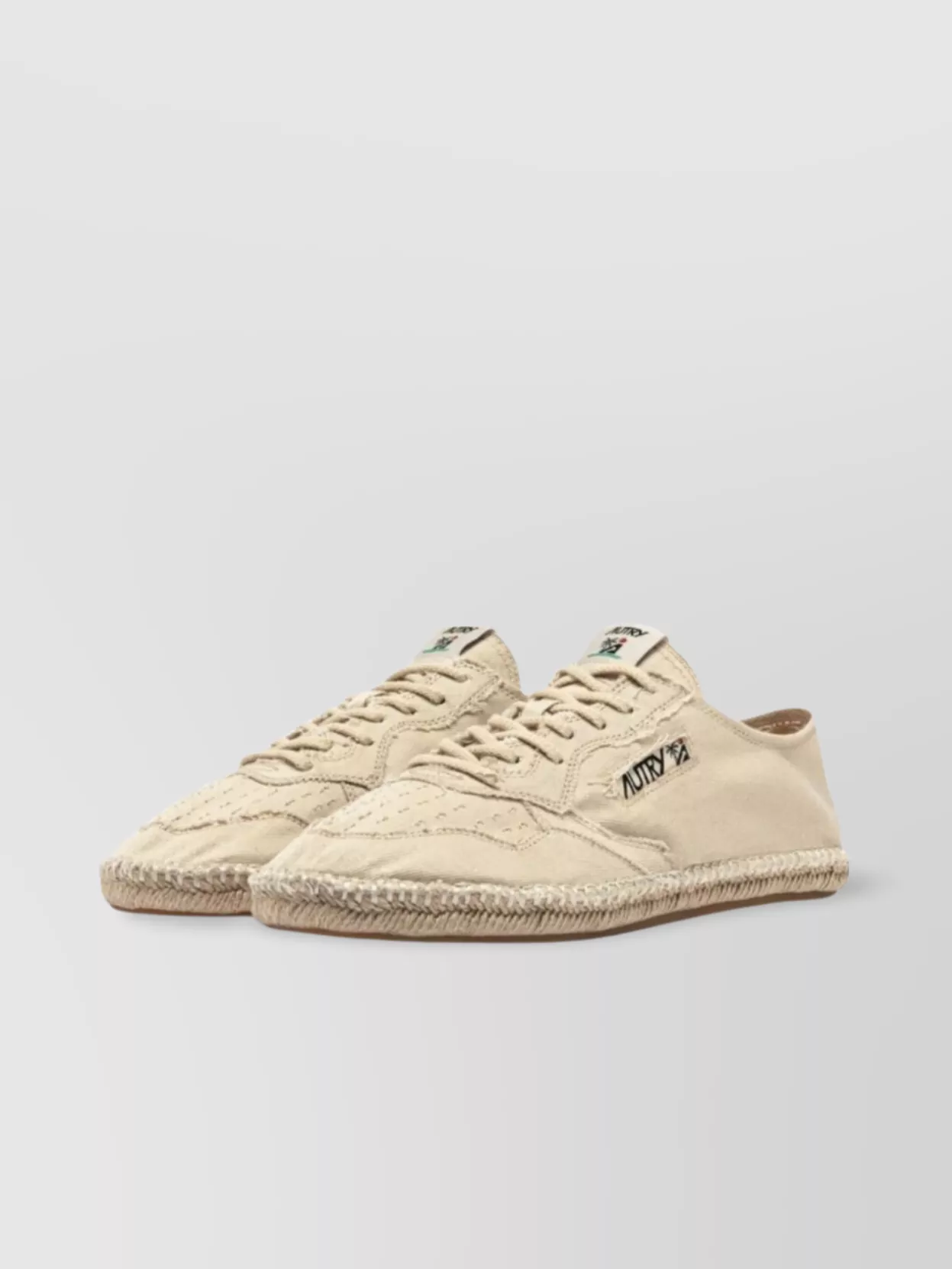 Autry Canvas Espadrille Sneakers Featuring Jute Sole