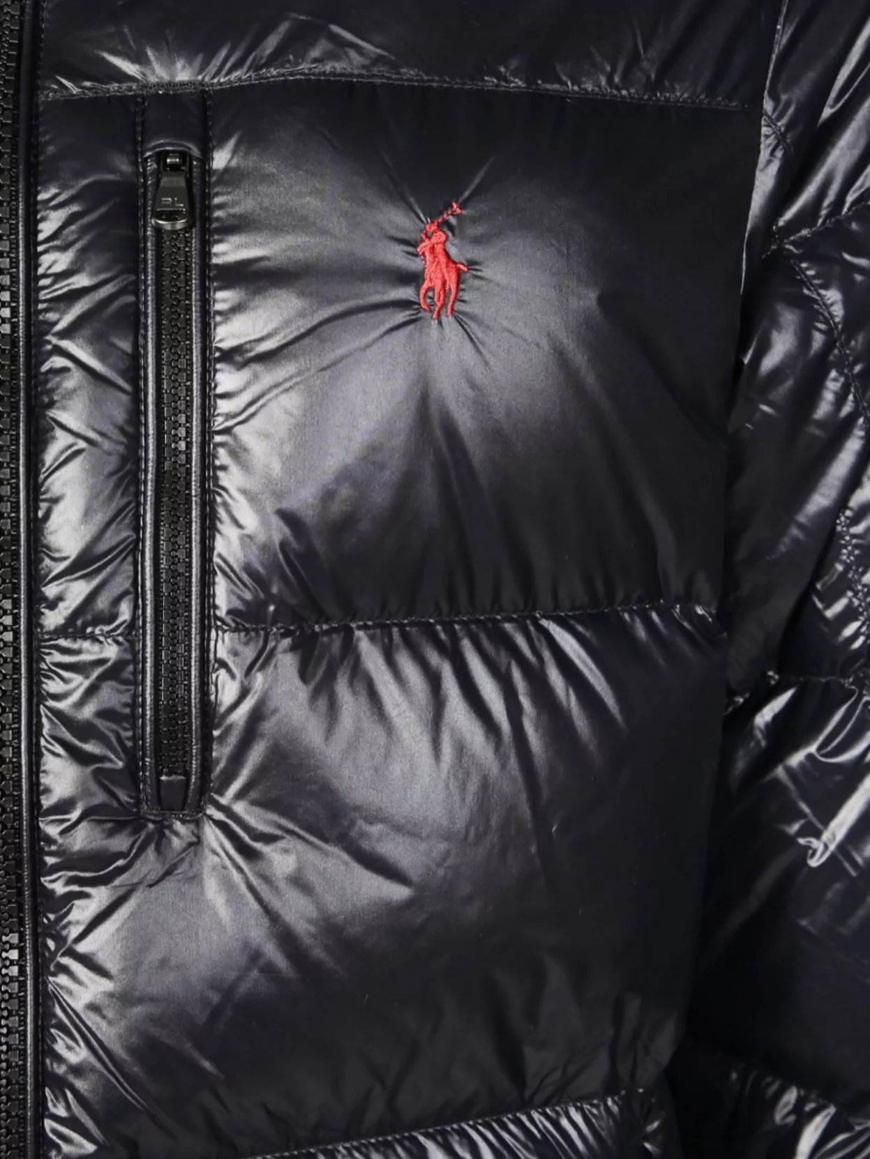 Polo Ralph Lauren Hooded Quilted Bomber Jacket With Chest Pocket