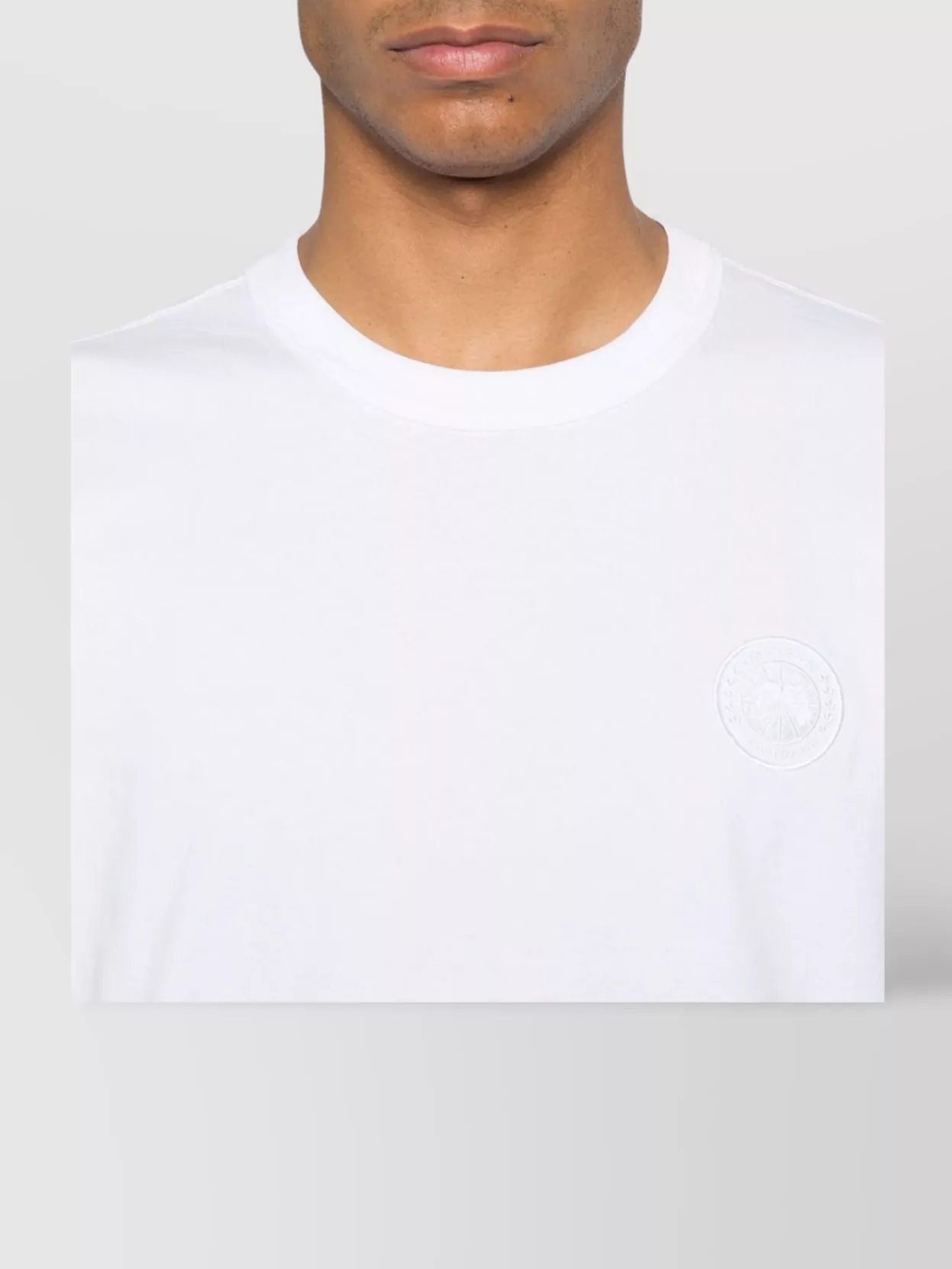 Canada Goose Short Sleeve Crew Neck T-Shirt With Rib-Knit