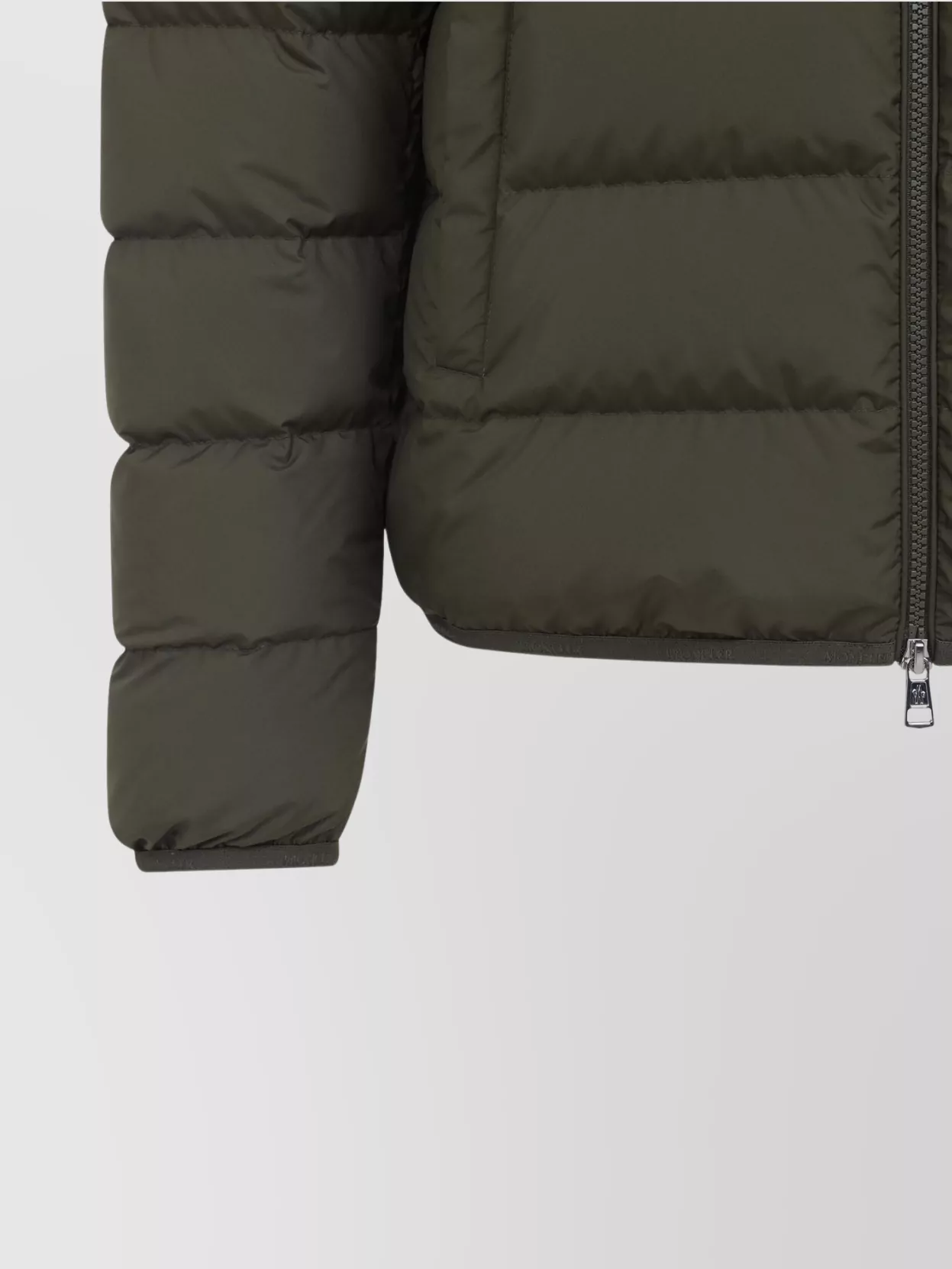 Moncler Quilted Tech Fabric Jacket With Elastic Cuffs