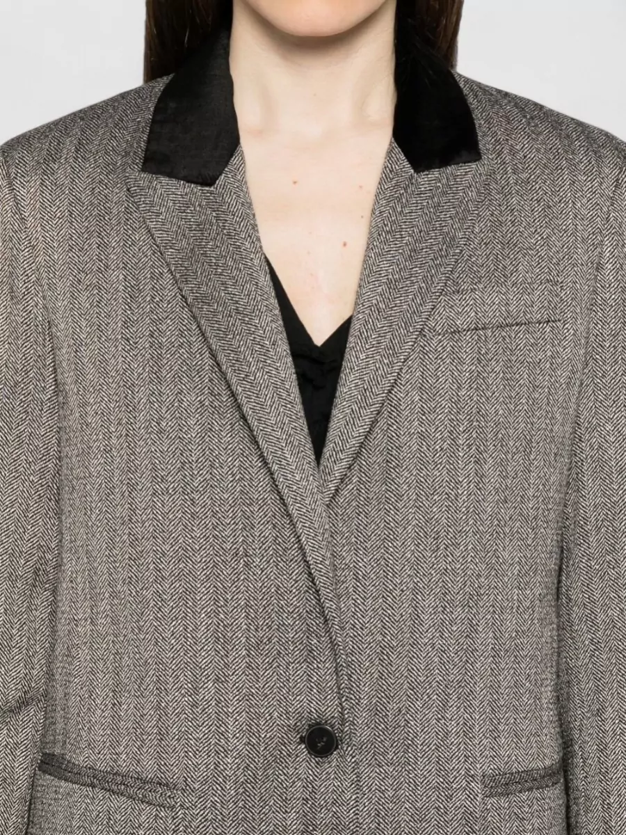 Forte Forte Herringbone Single-Breasted Blazer