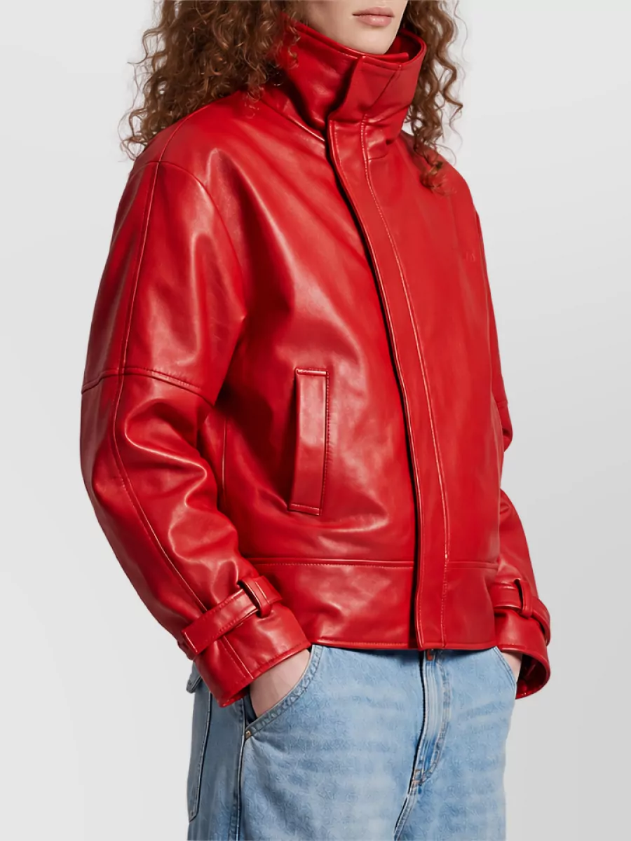 Balenciaga Leather Bomber Jacket