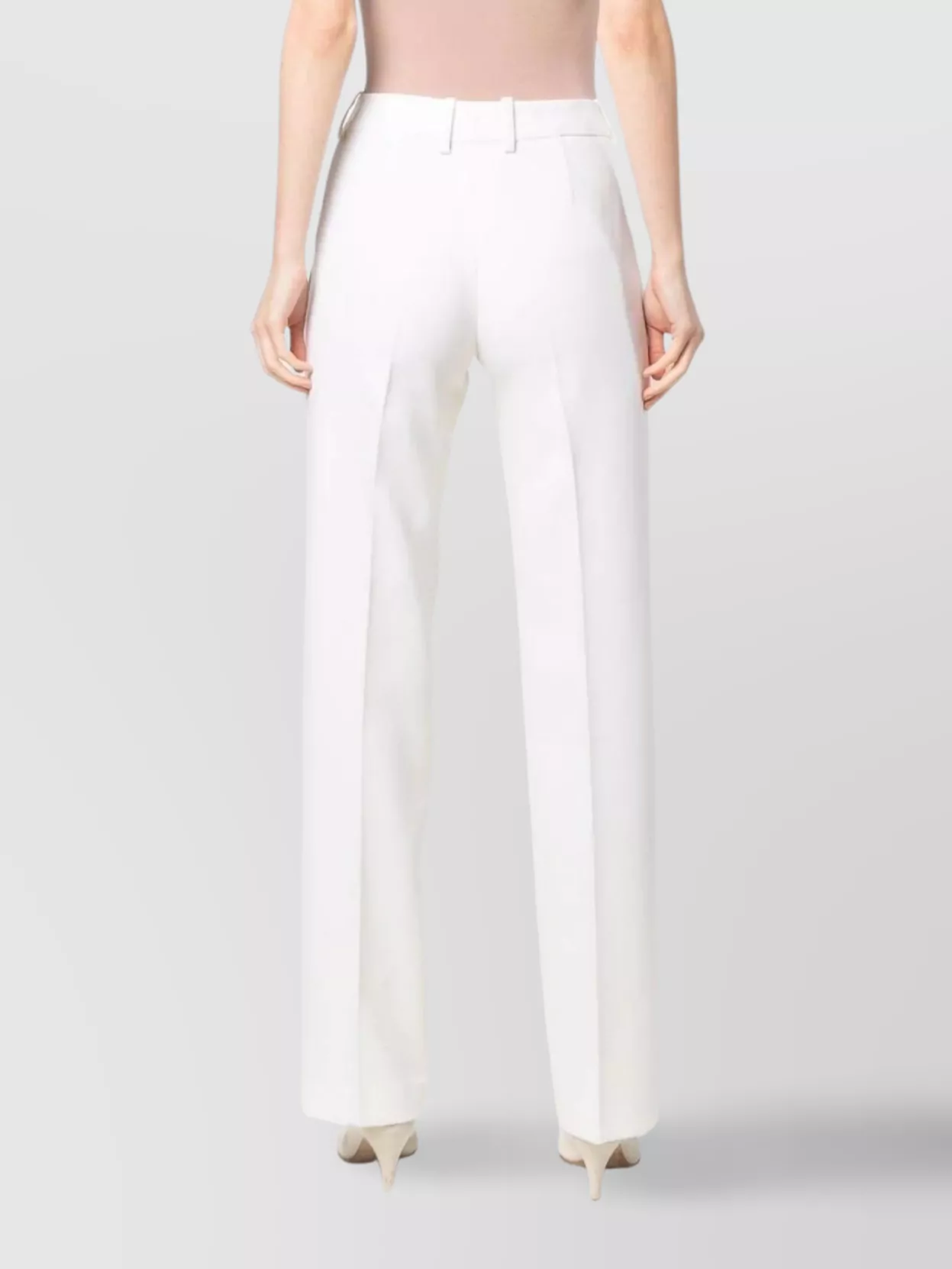 Ermanno Scervino Straight Leg Trousers With Belt Loops And Pockets In White