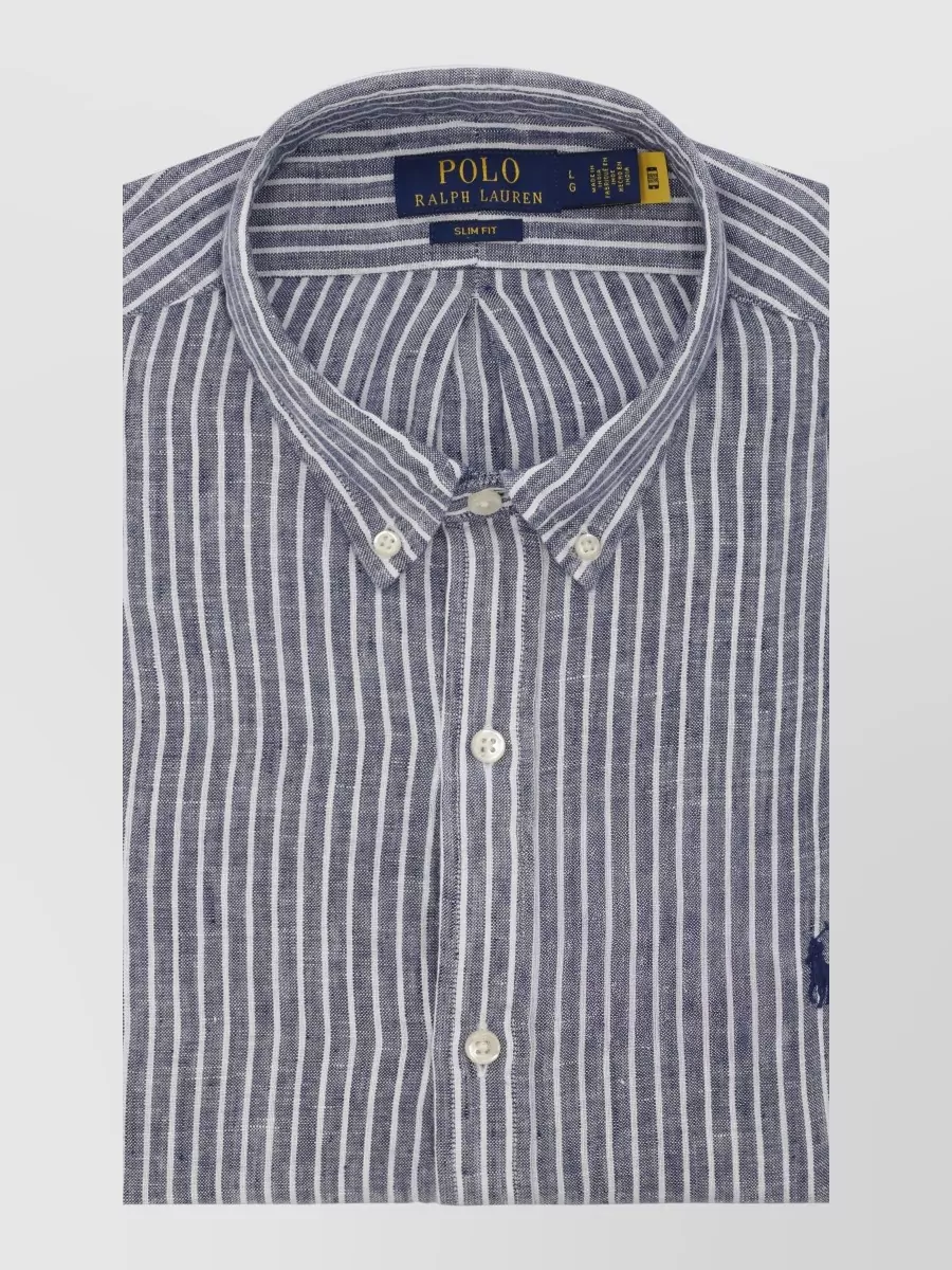 Ralph Lauren Striped Linen Long-Sleeve Shirt