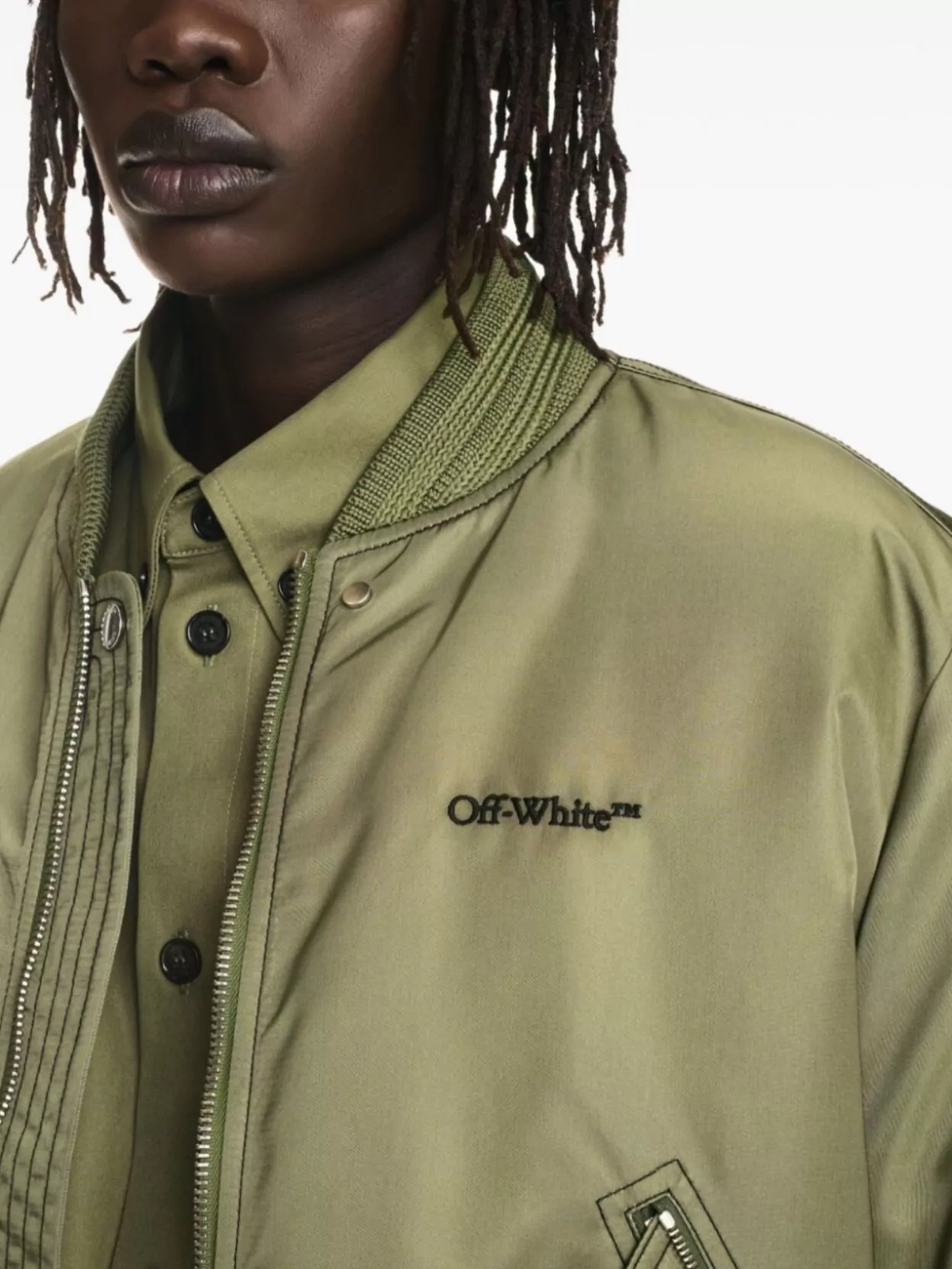 Off-white Logo-embroidered Bomber Jacket