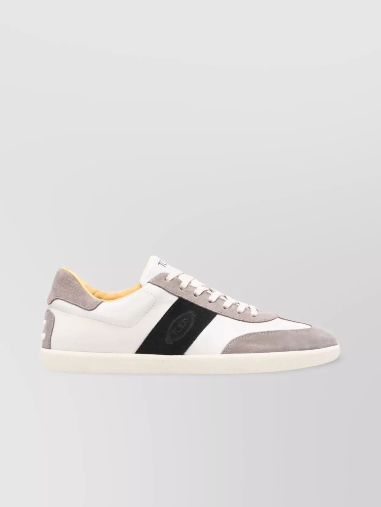 Shop Tod's Smooth Leather And Suede Sneakers With Rubber Sole