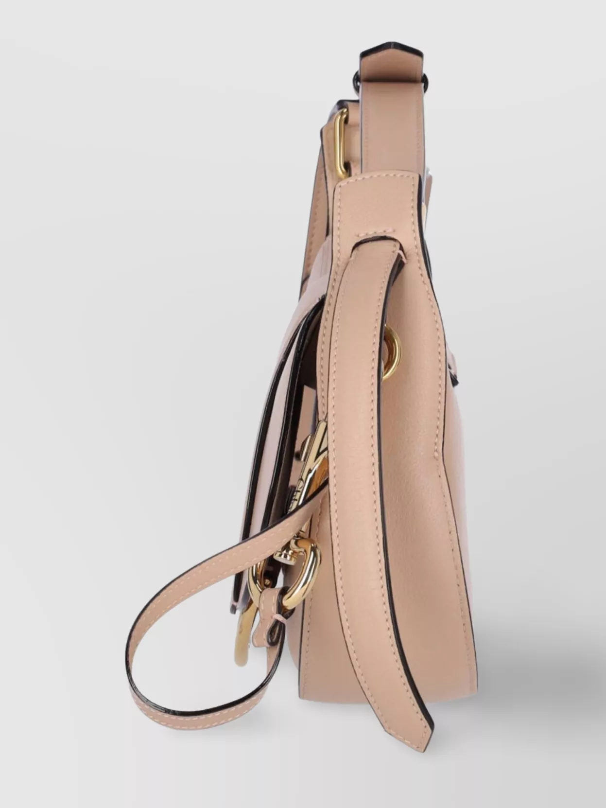 Chloé Shoulder Bag With Adjustable Strap And Top Handle In Neutrals