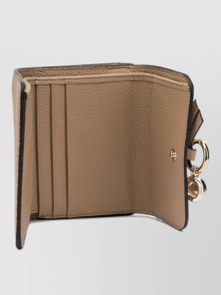 Chloé Textured Leather Wallet And Matching Cardholder