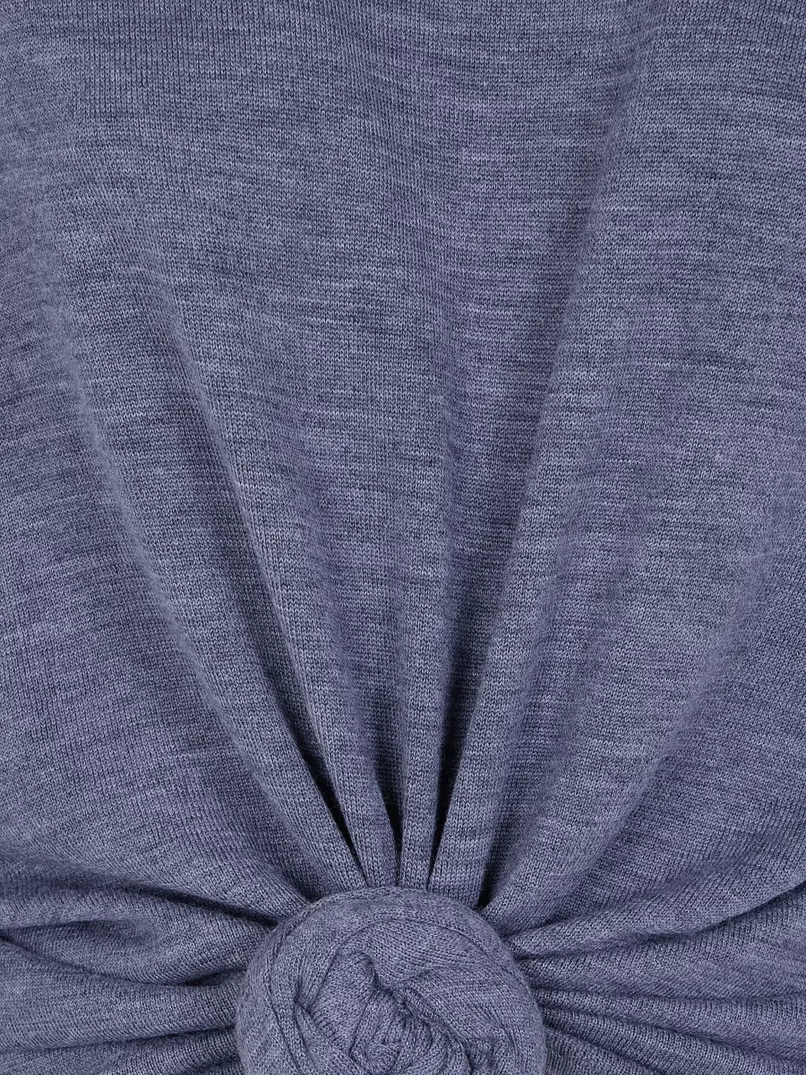 Magda Butrym Wool Gathered Knot Long-Sleeve Top