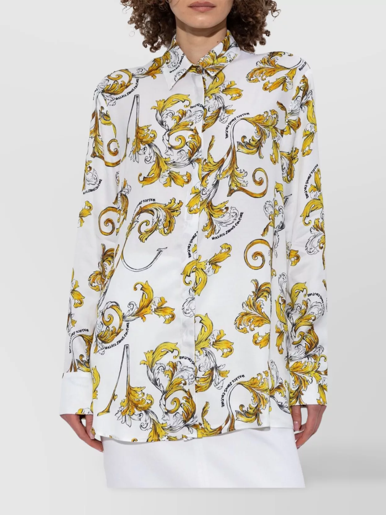 Versace Jeans Couture Barocco Patterned Twill Shirt