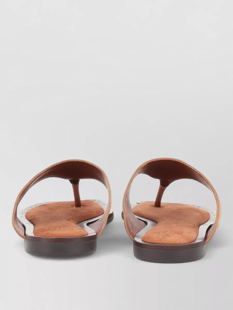 Ash Leather Thong Sandals
