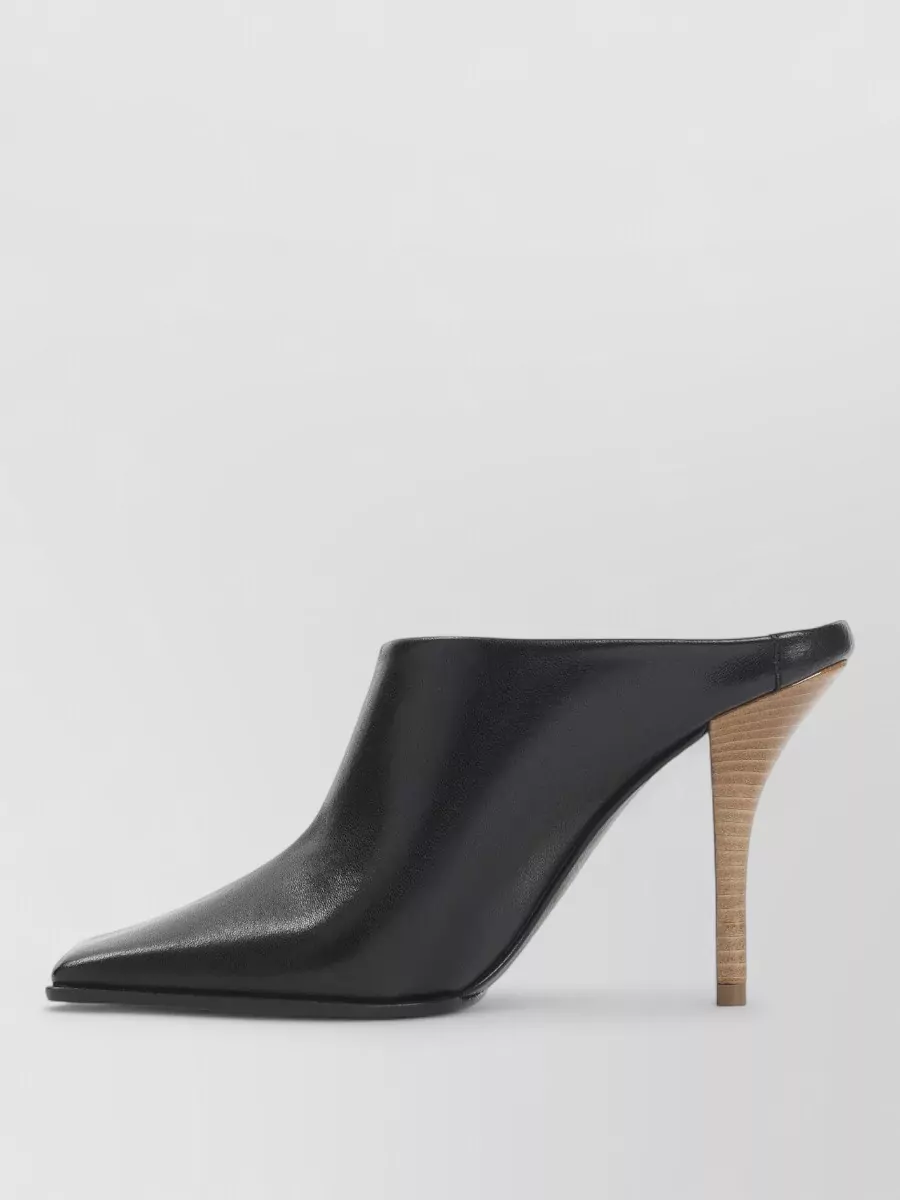 Alaïa Leather Mules Square Toe High Heel